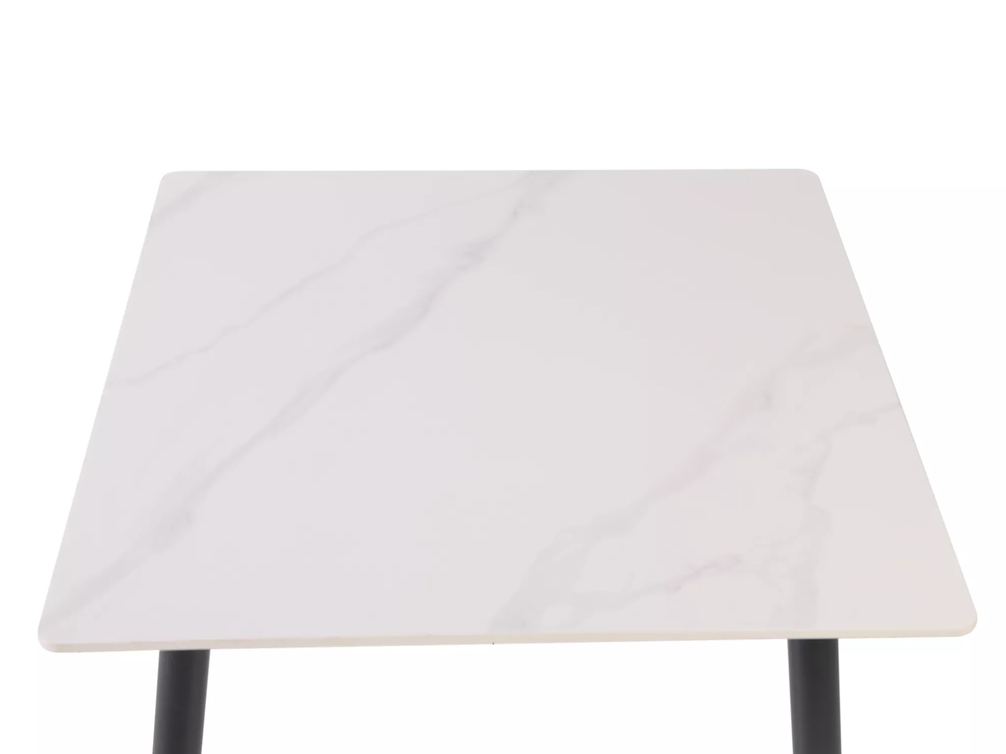 Tafel Detroit 876 (Wit marmer + Zwart)