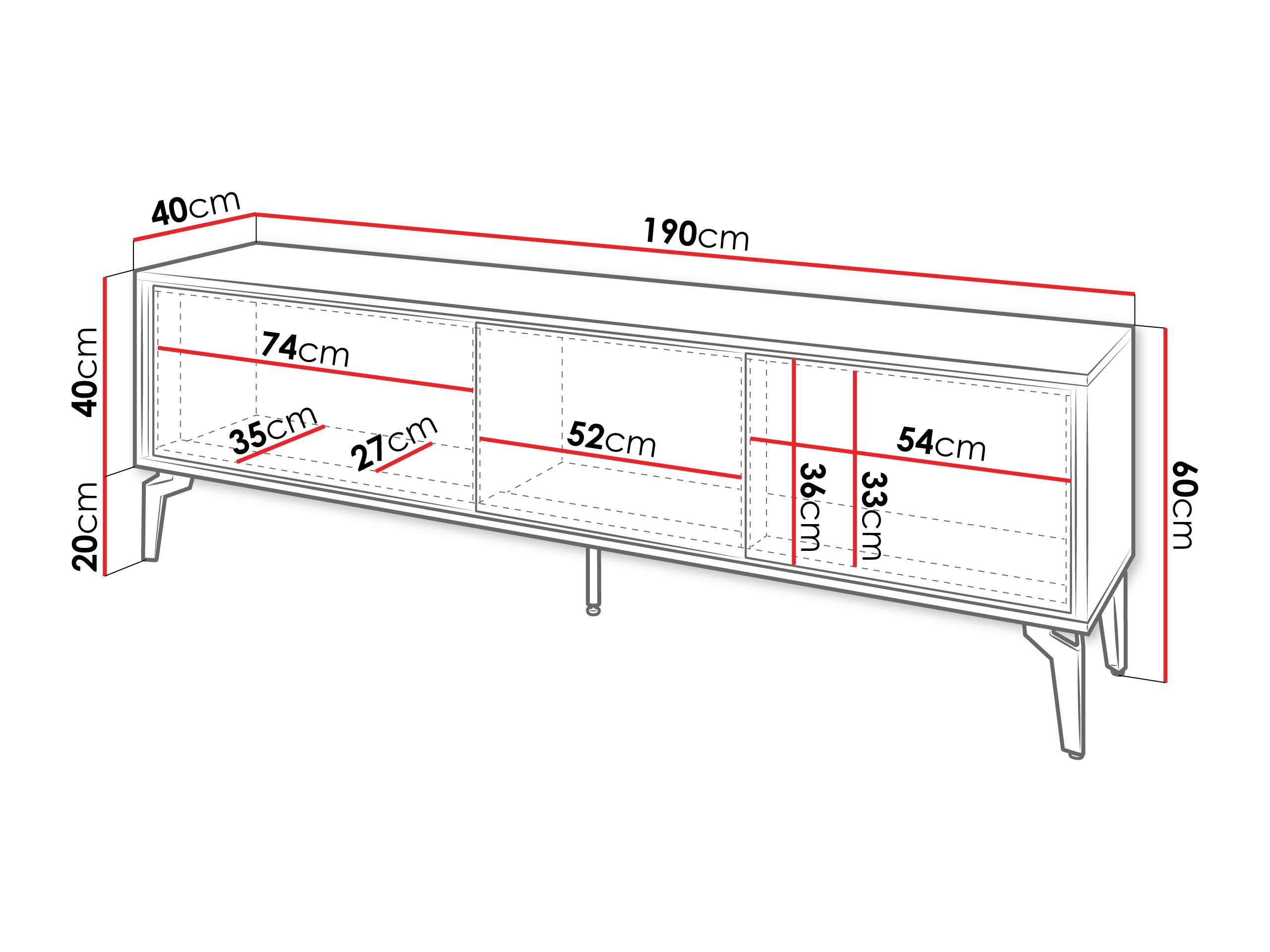 TV-meubel Cornovu 101