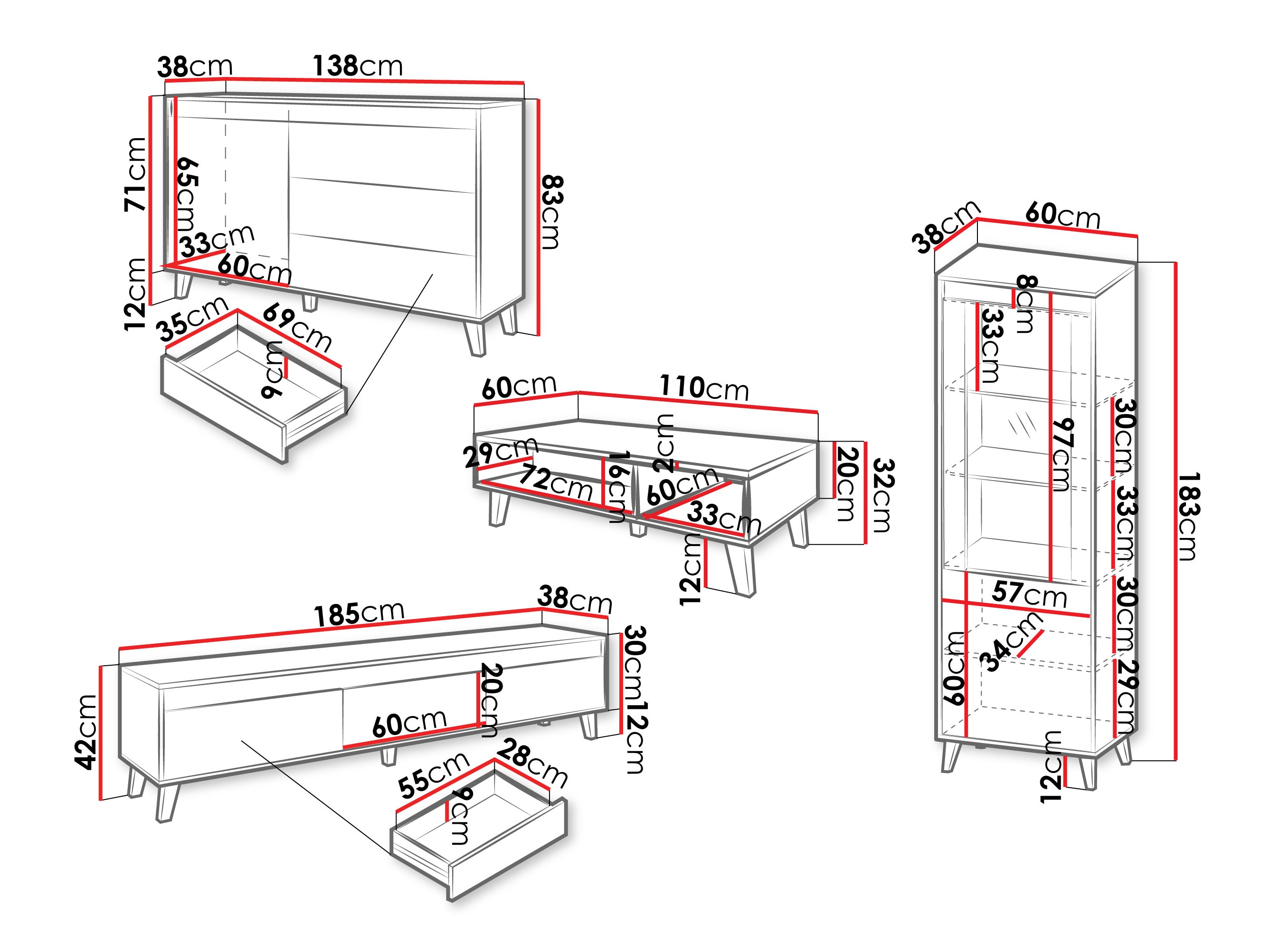 Woonkamerset Melevara 106
