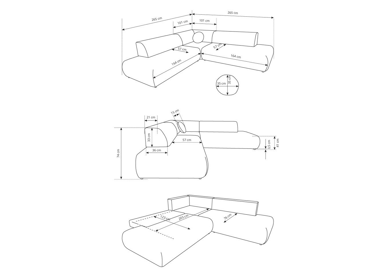Hoekbank Kingston 186 (Vinci 07)