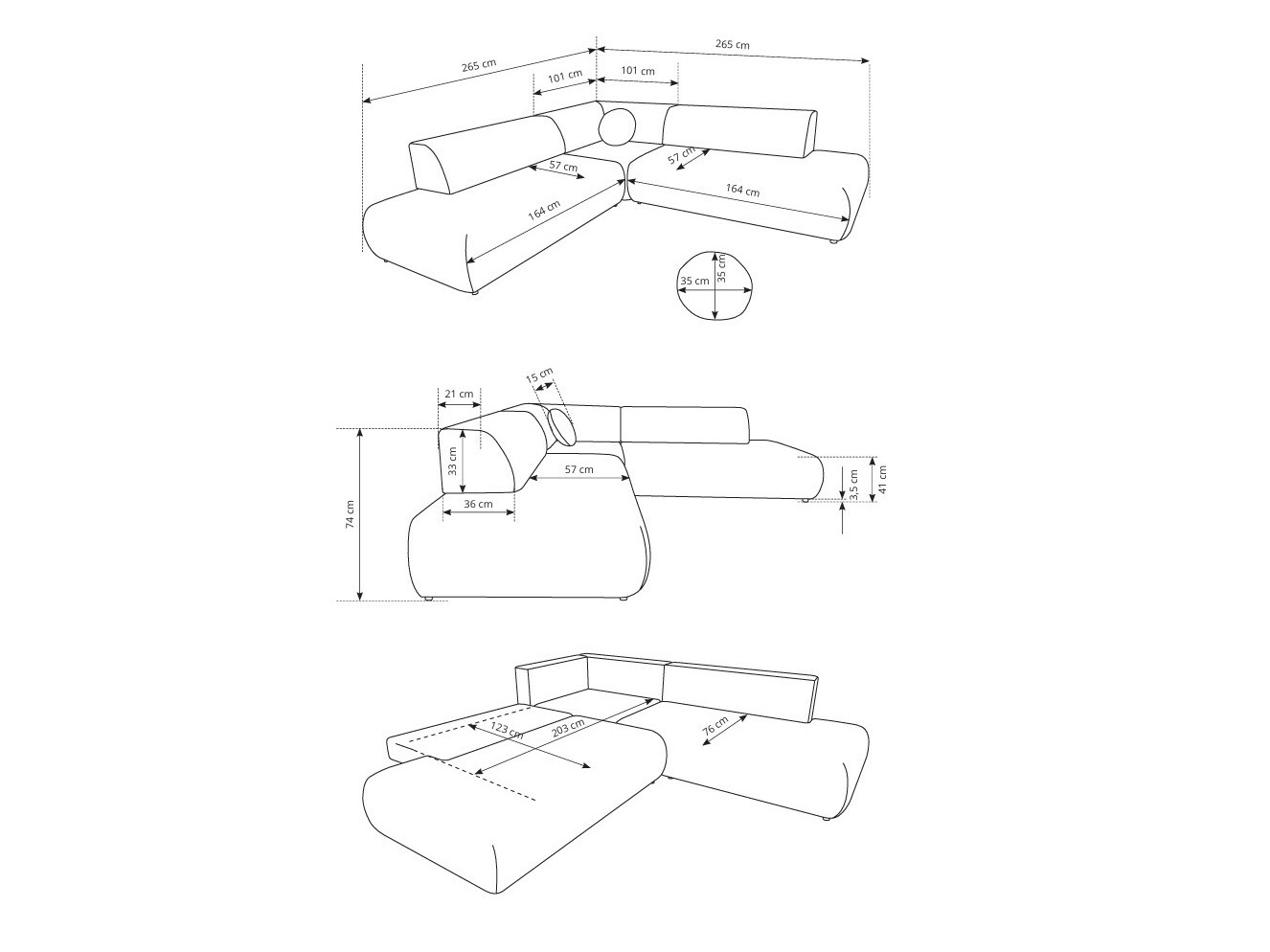 Hoekbank Kingston 186 (Vinci 07)