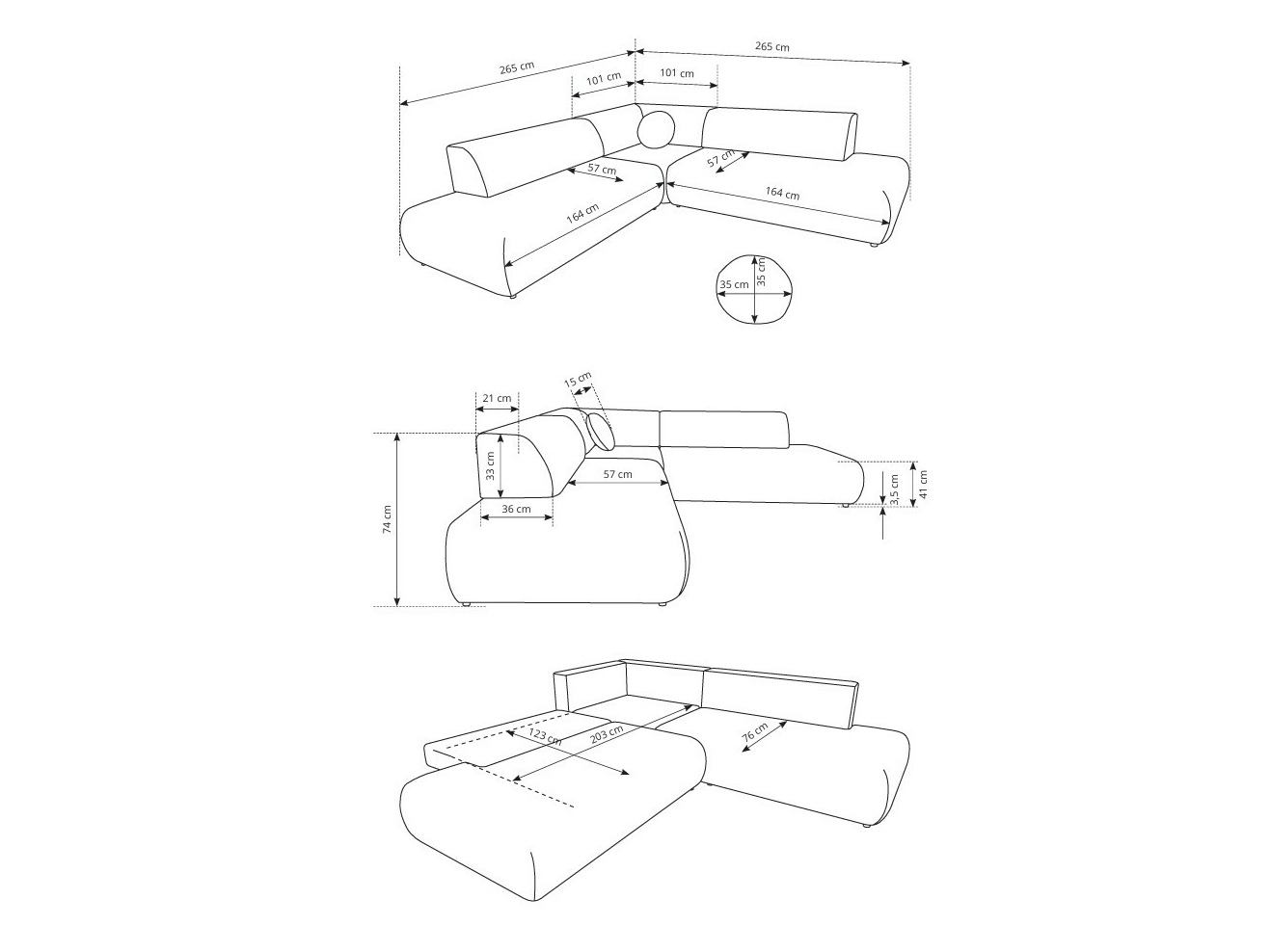 Hoekbank Kingston 186 (Vinci 14)