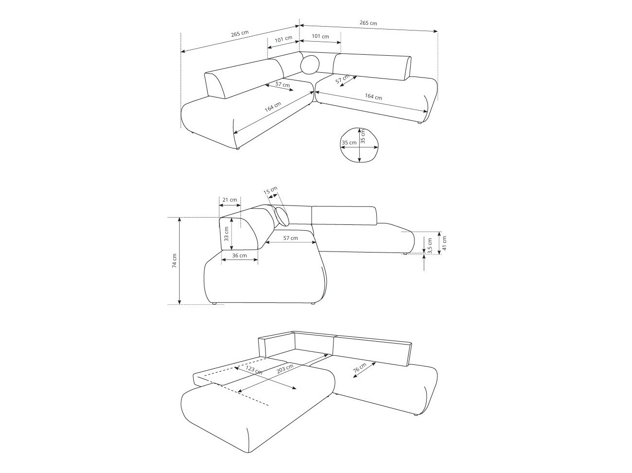 Hoekbank Kingston 186 (Vinci 75)