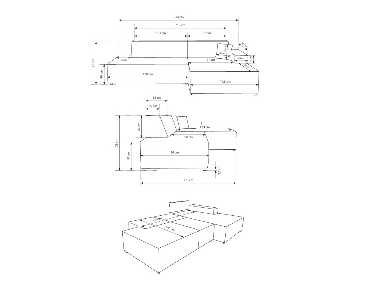 Hoekbank Kingston 187 (Tilia 03)
