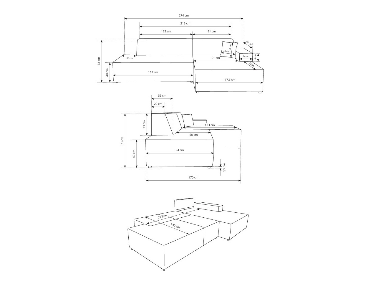 Hoekbank Kingston 187 (Tlia 17)
