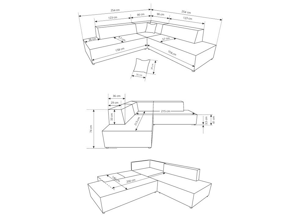 Hoekbank Kingston 188 (Tilia 85)