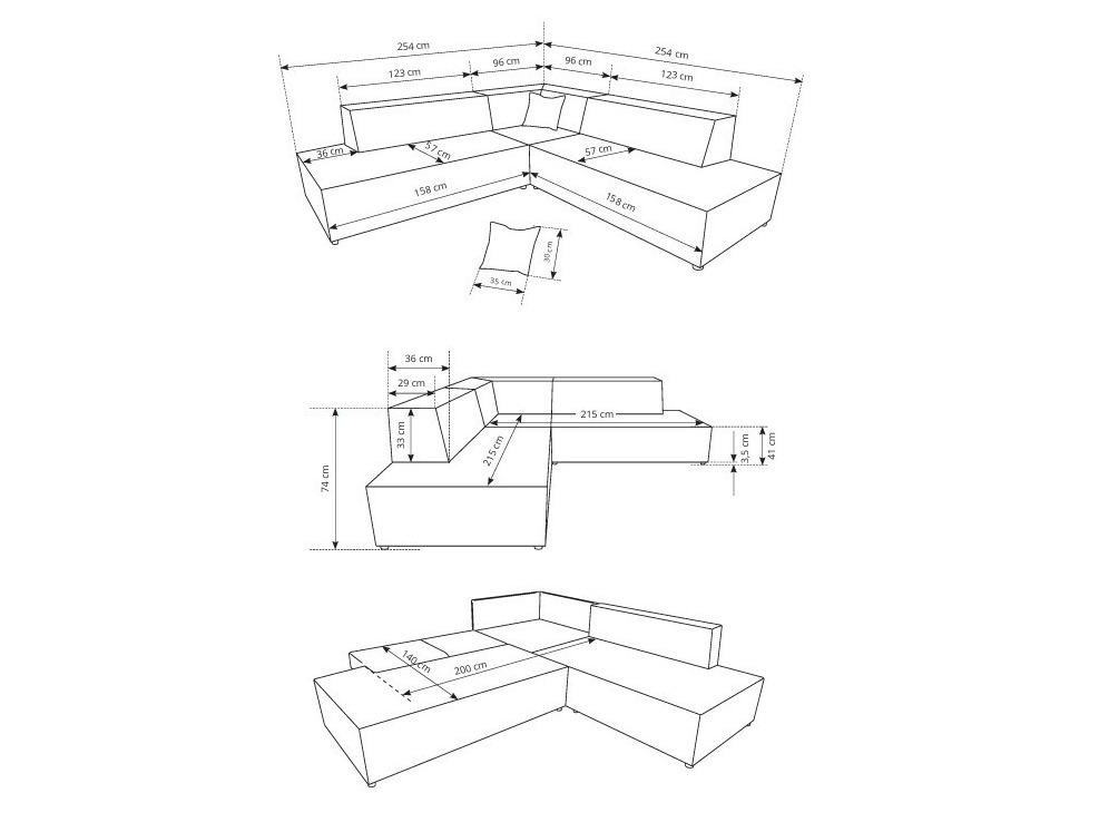 Hoekbank Kingston 188 (Tilia 86)