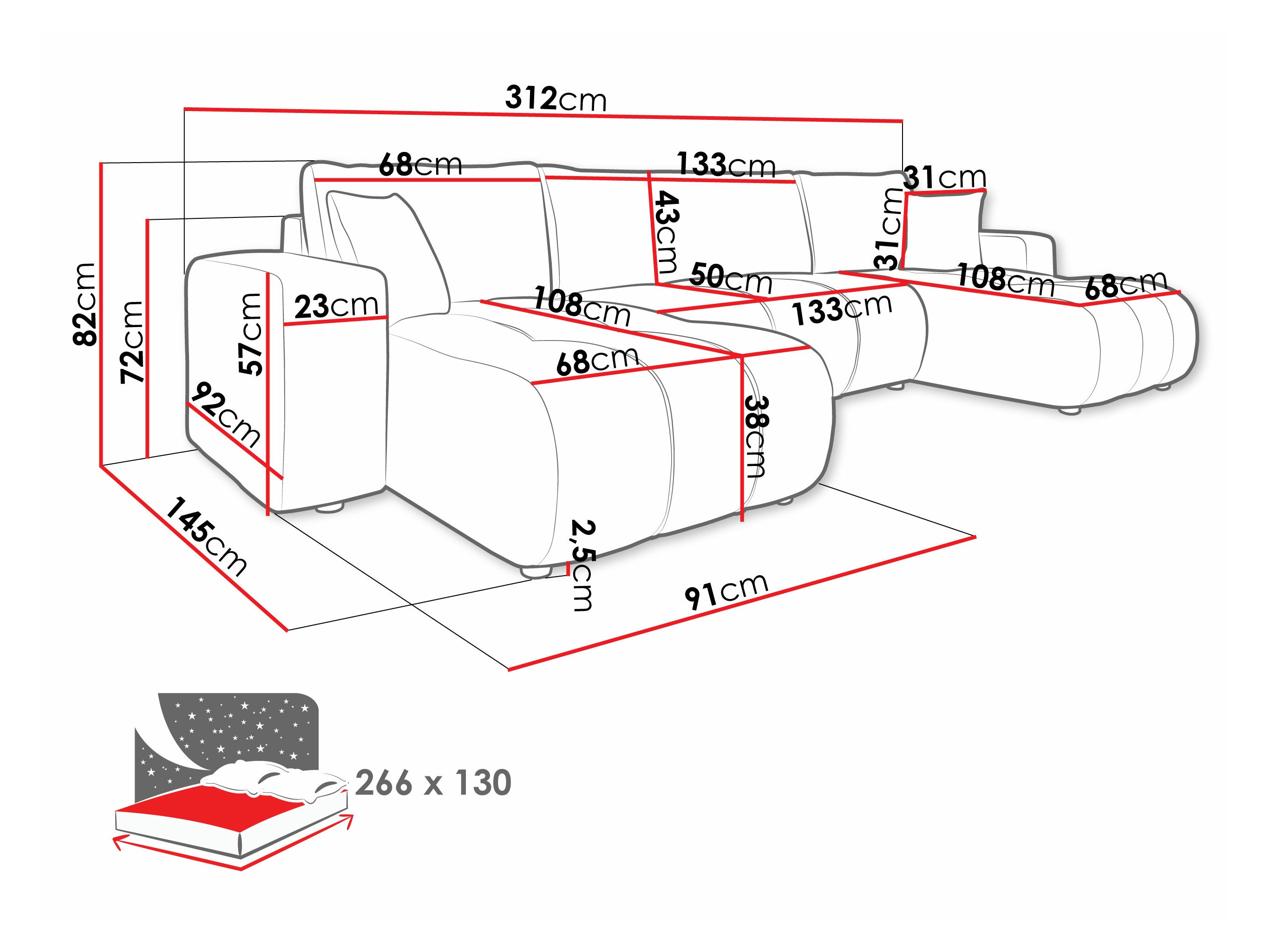 Hoekbank Comfivo 426 (Velo 627)