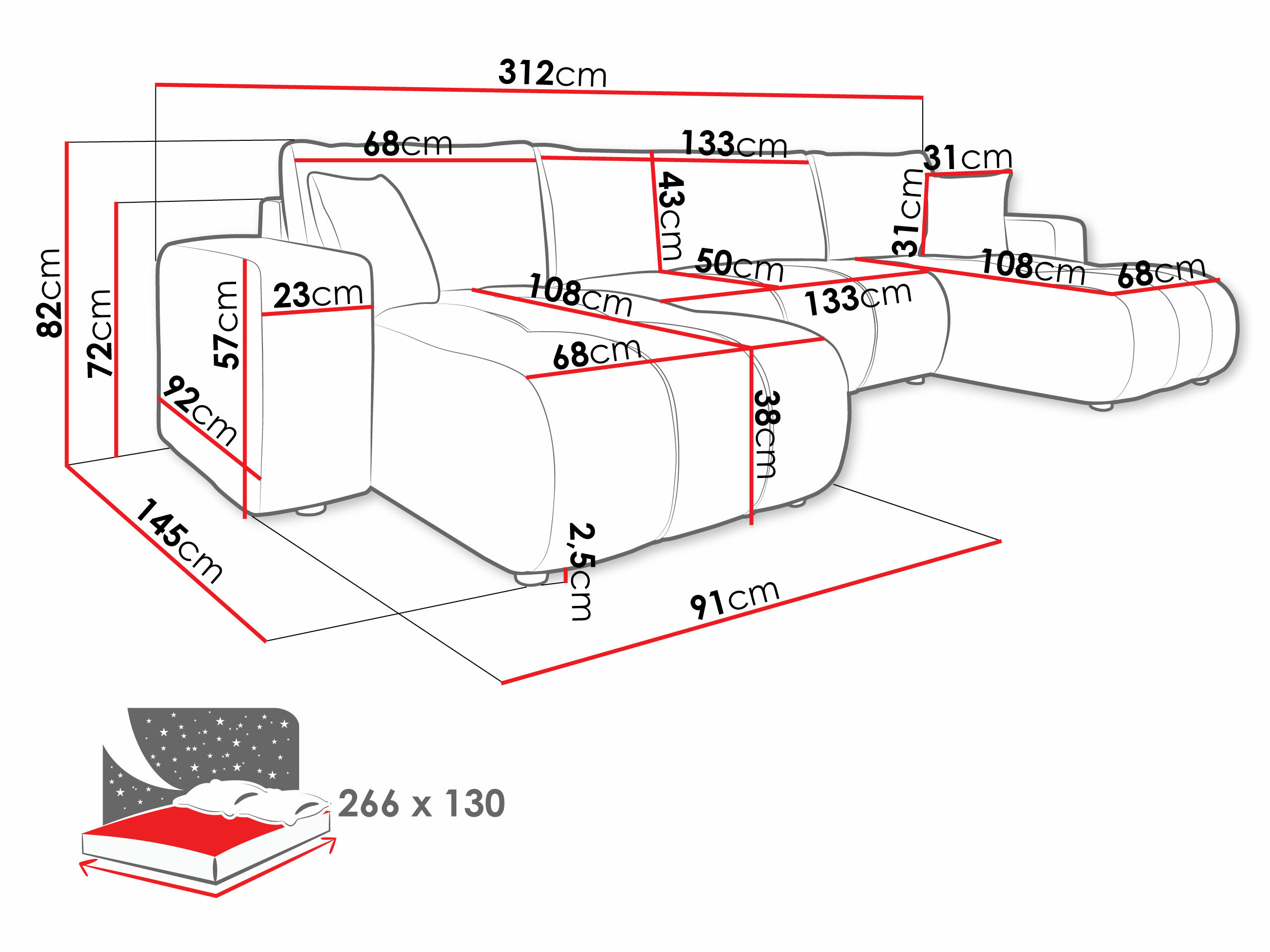 Hoekbank Comfivo 426 (Velo 635)