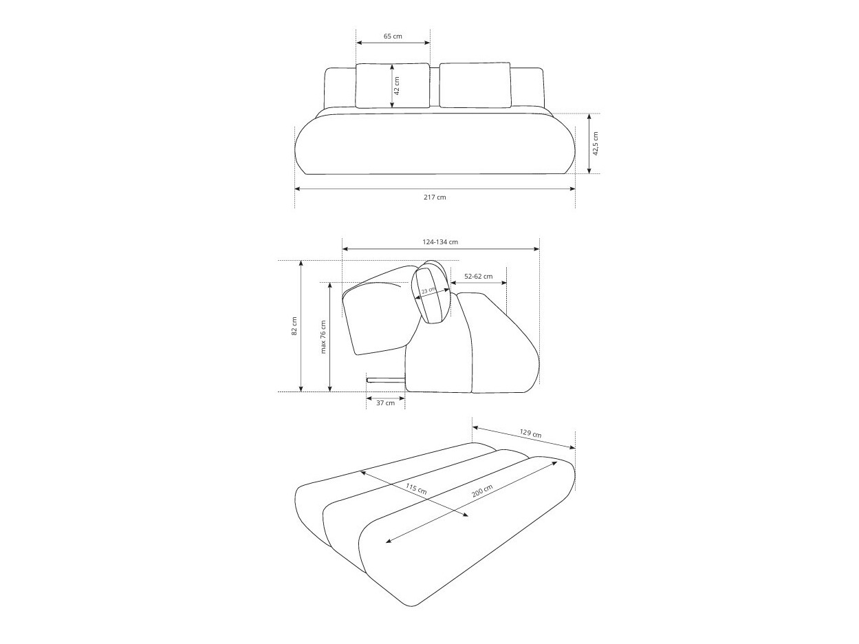 Slaapbank Kingston 193 (Dot 100)