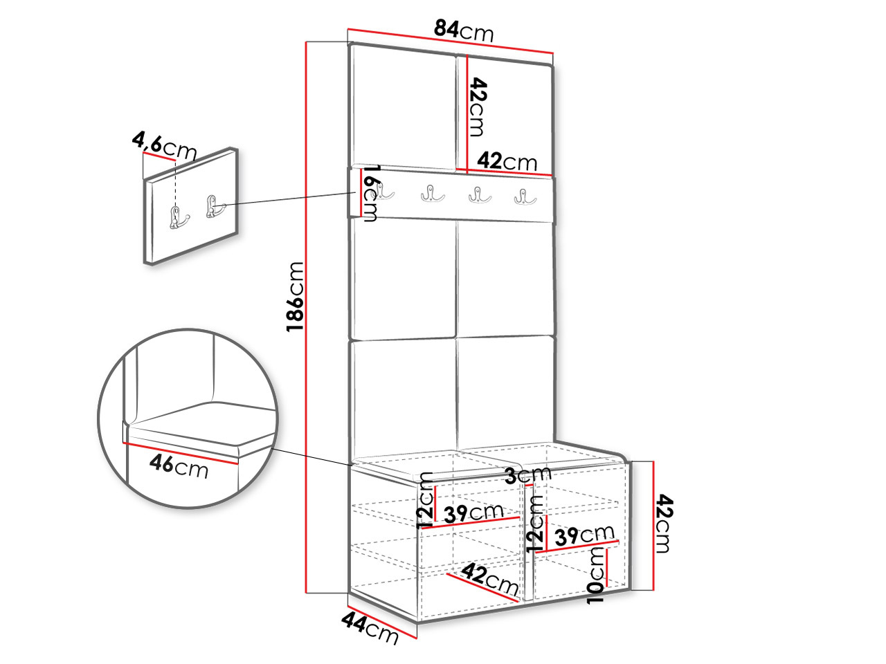 Gangmeubelset Hartford 267 (Grafiet)