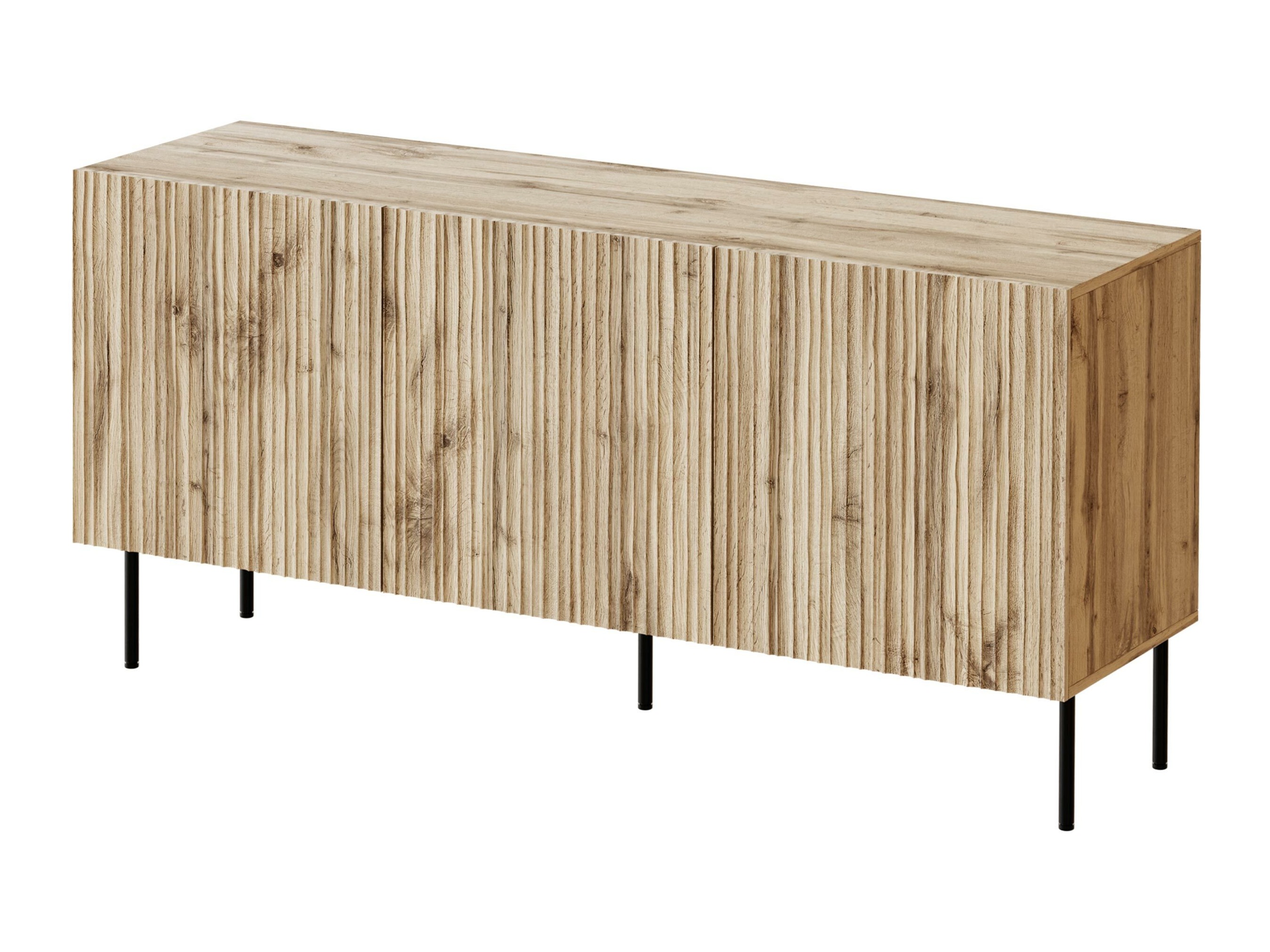 Dressoir Lorelbo 100 (Wotan eik + Zwart)