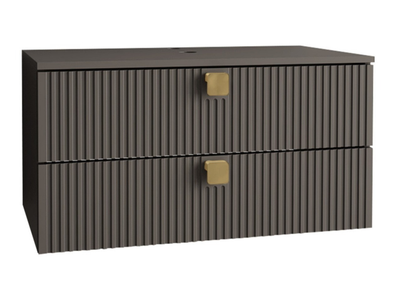 Hangend badkamermeubel voor wastafel Orlvera 102 (Grijs)