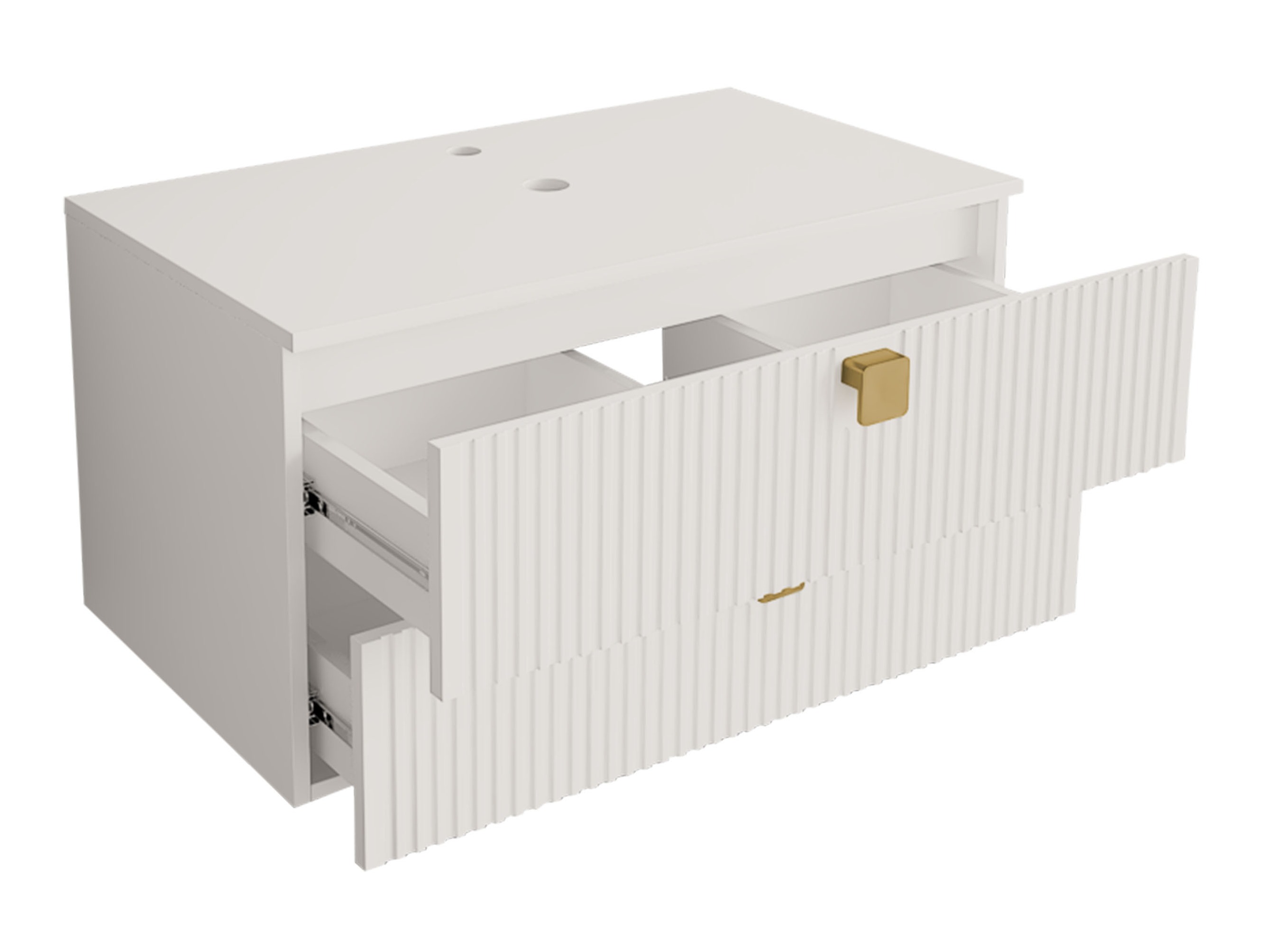 Hangend badkamermeubel voor wastafel Orlvera 102 (Lichtbruin)