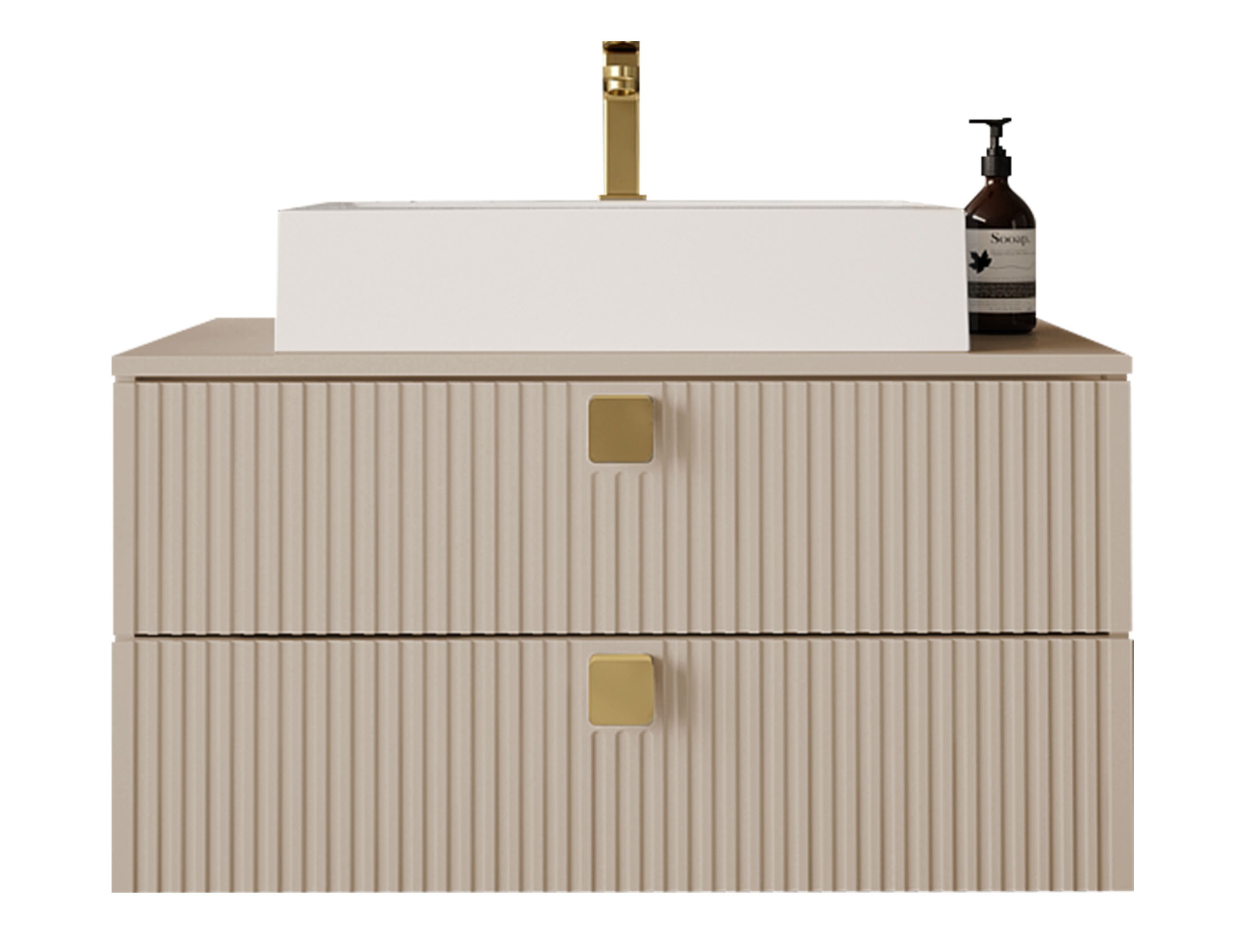 Hangend badkamermeubel voor wastafel Orlvera 102 (Lichtbruin)