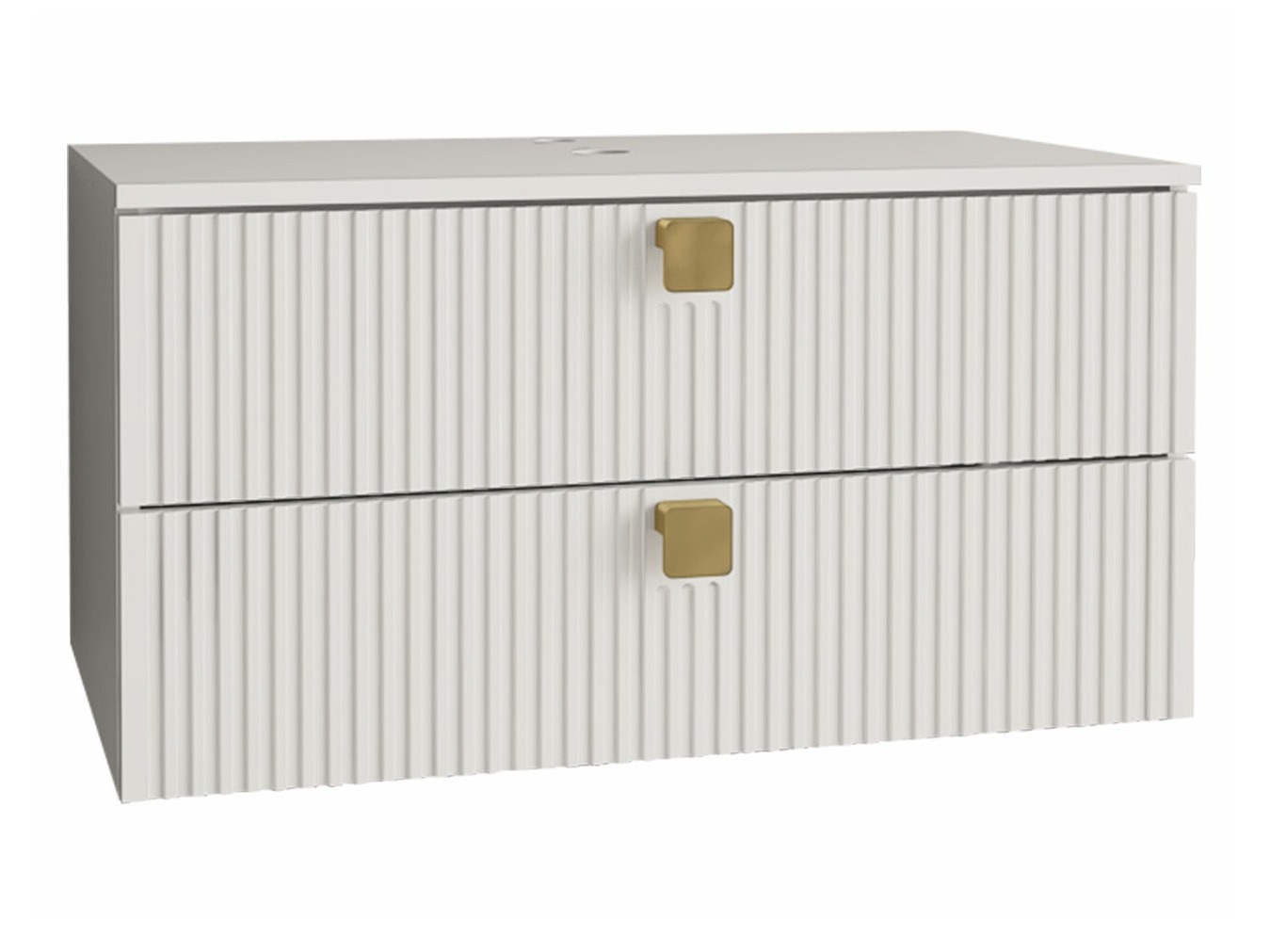 Hangend badkamermeubel voor wastafel Orlvera 102 (Wit)