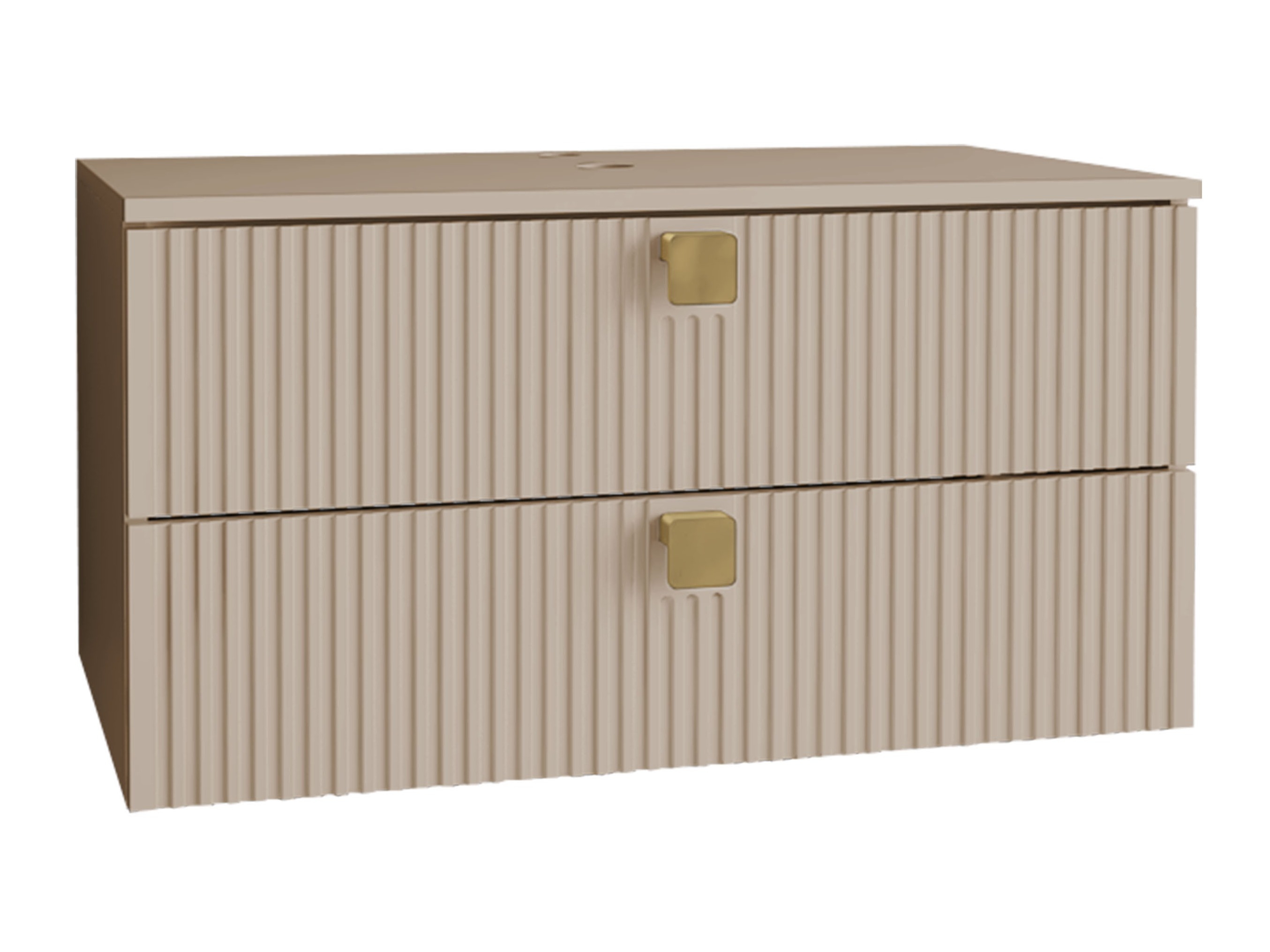 Hangend badkamermeubel voor wastafel Panium (Lichtbruin)