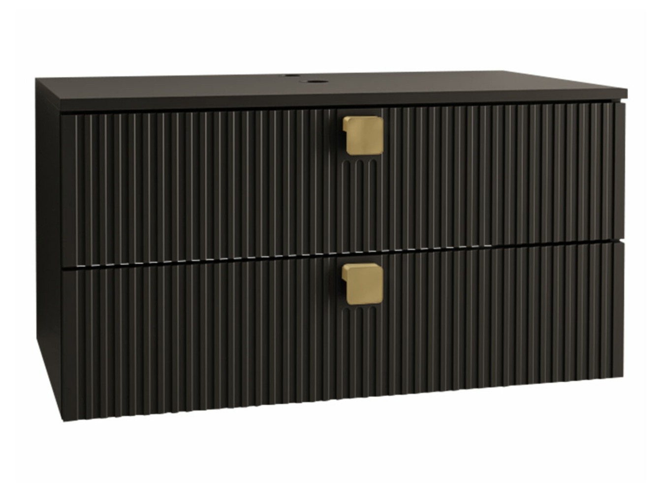 Hangend badkamermeubel voor wastafel Panium (Zwart)