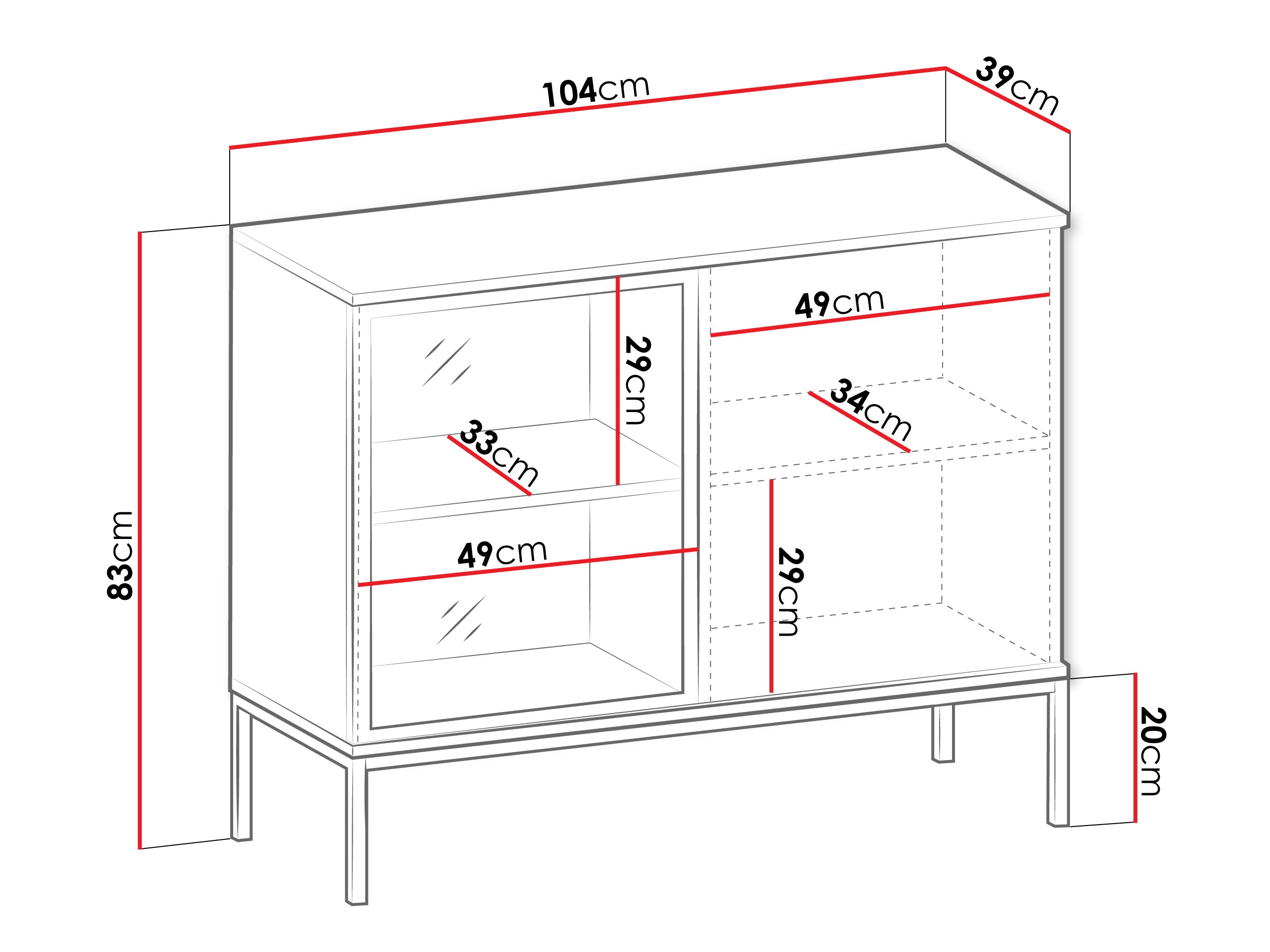 Dressoir Soferi 107 (Kasjmier)