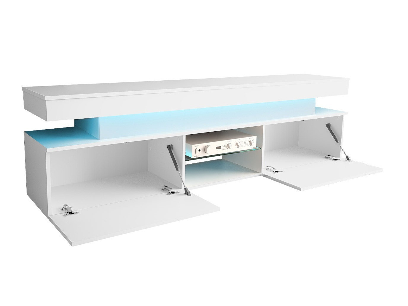 TV-meubel Monfero 103 (Wit + Glanzend wit)