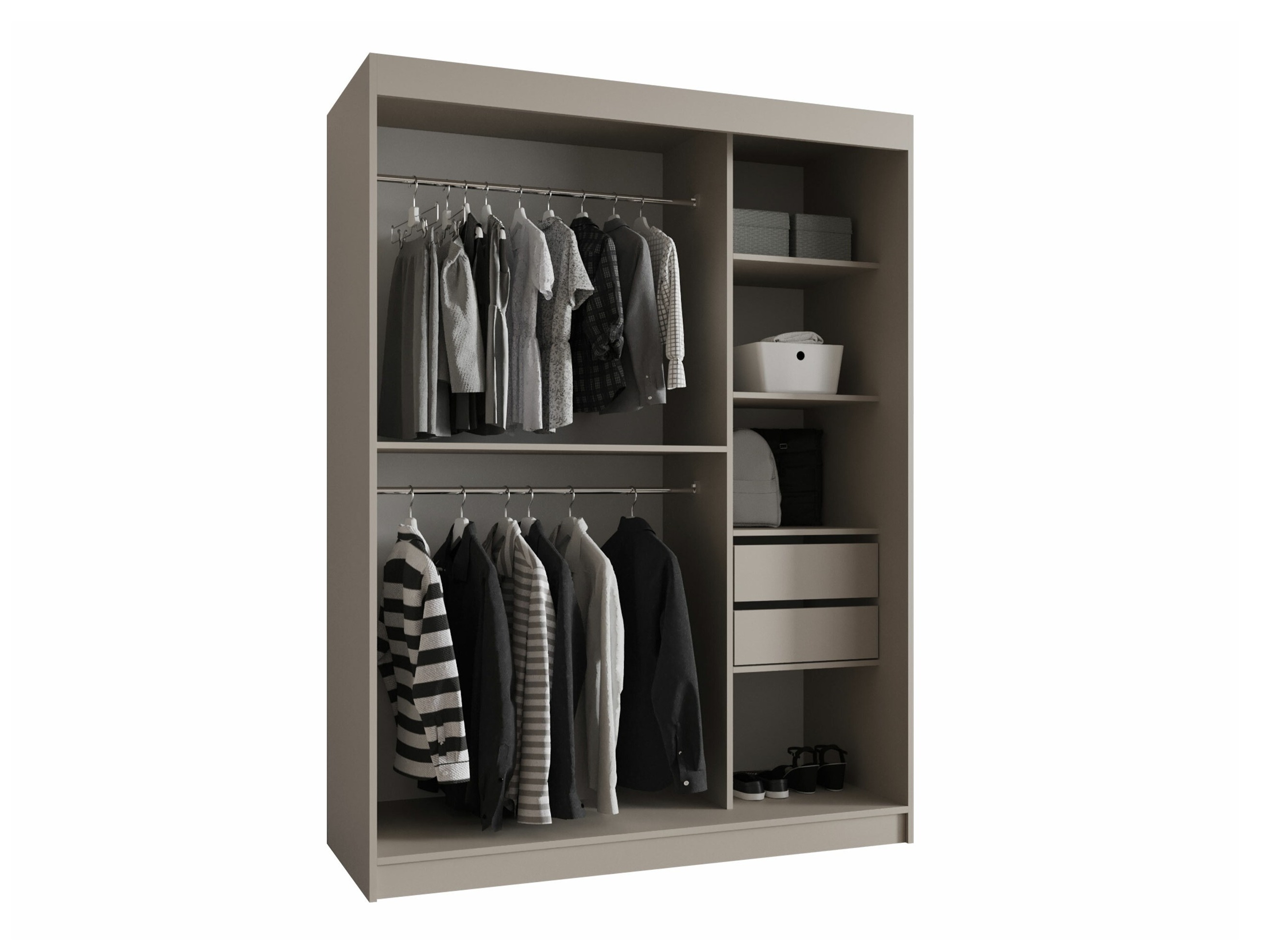 Kledingkast Hartford 527 (Zwart)