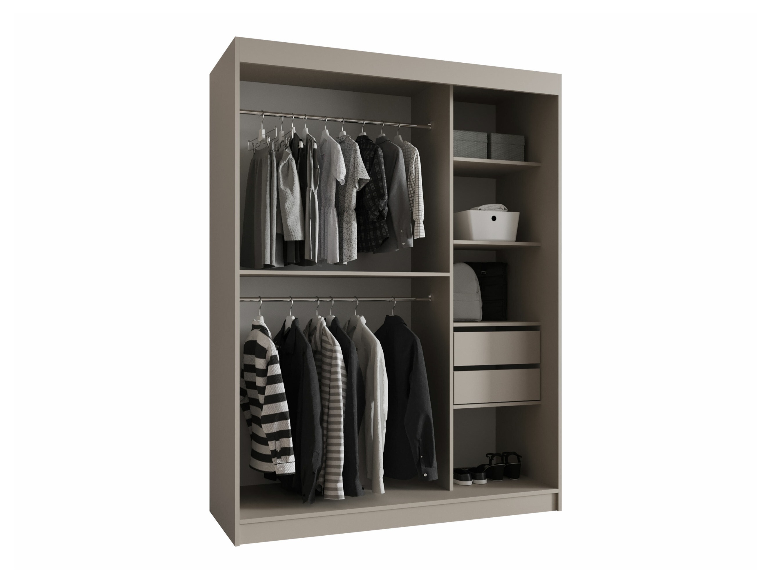 Kledingkast Hartford 527 (Zwart)