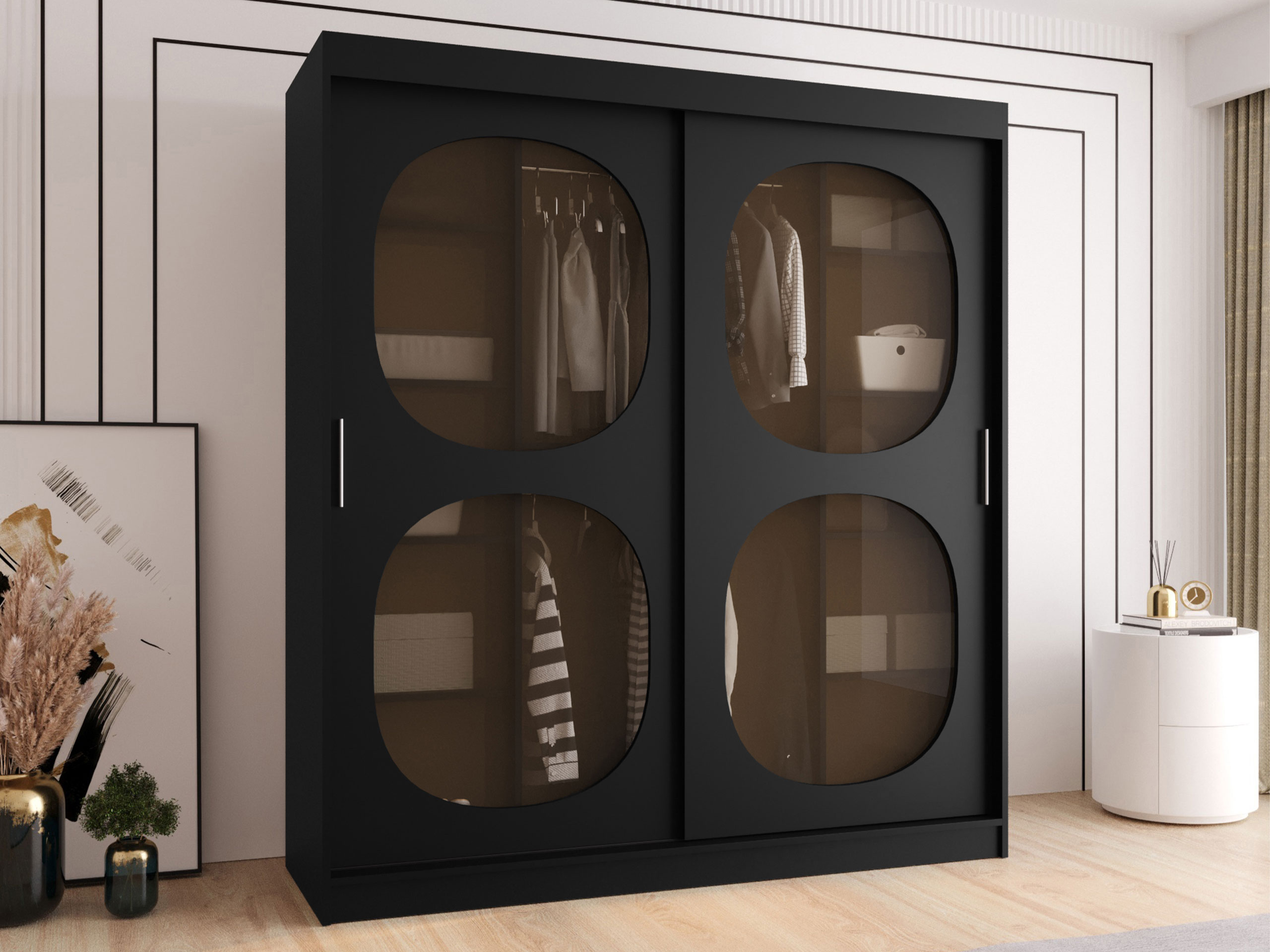 Kledingkast Hartford 529 (Zwart)