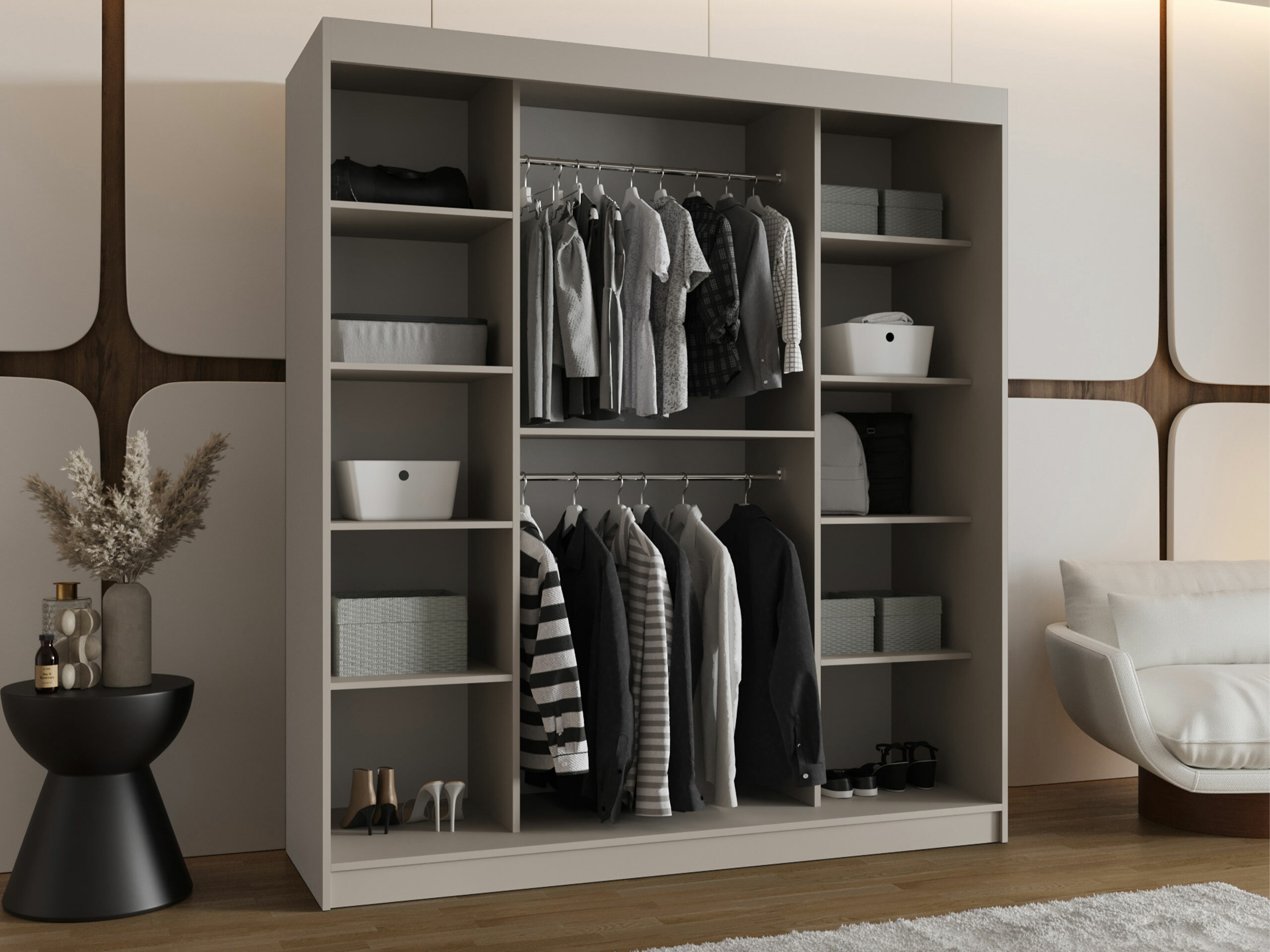 Kledingkast Hartford 530 (Zwart)