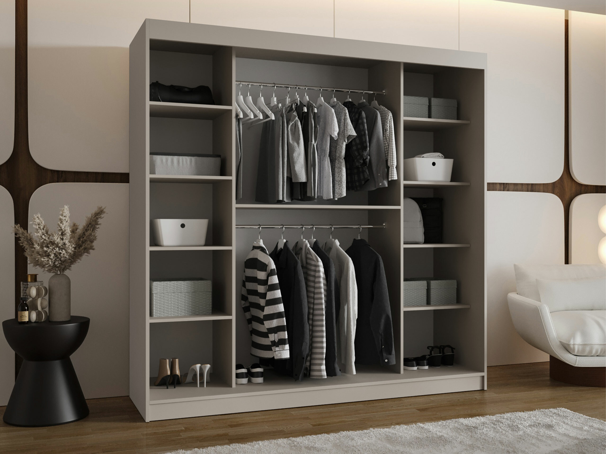 Kledingkast Hartford 531 (Zwart)