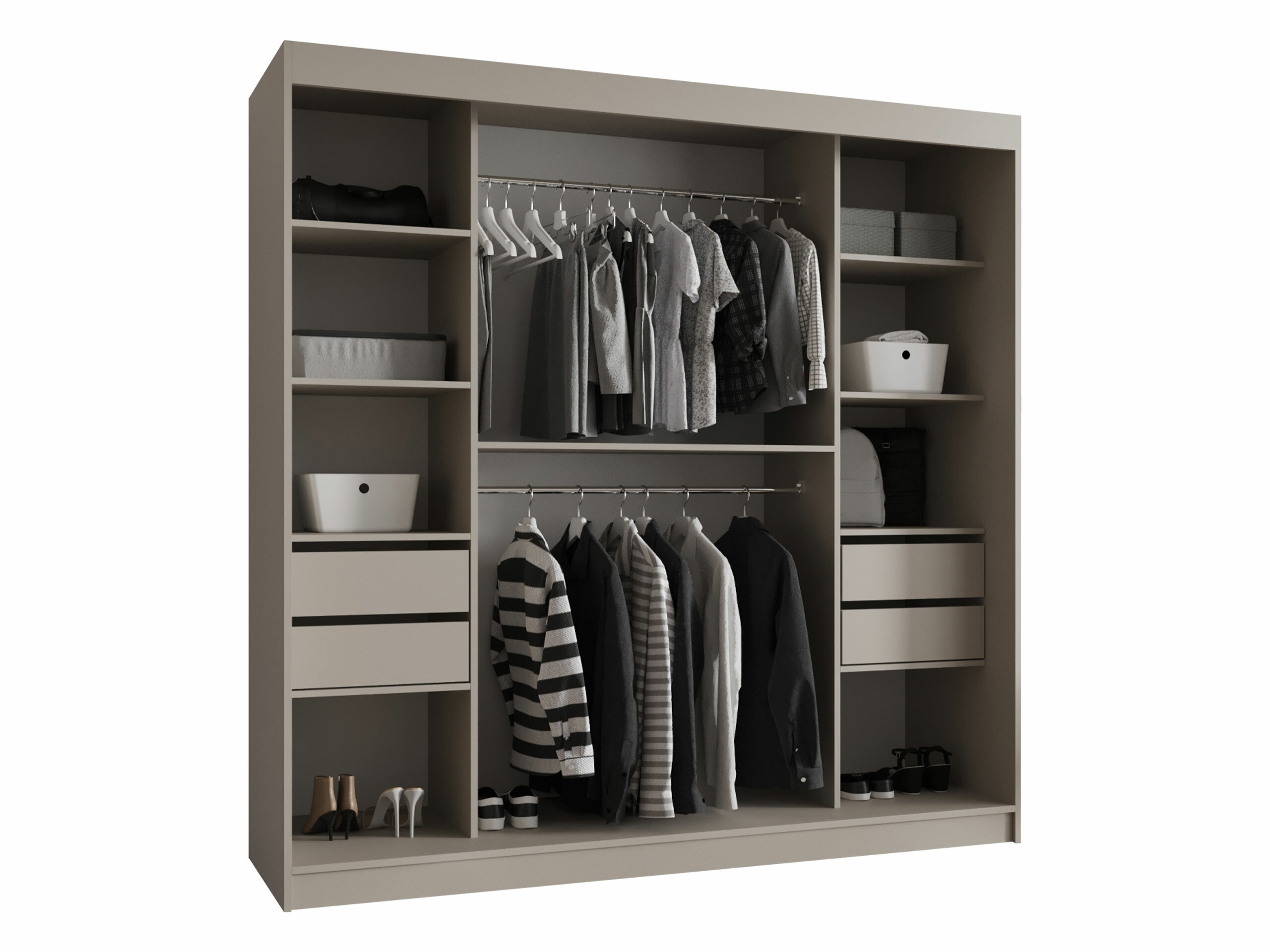 Kledingkast Hartford 532 (Zwart)