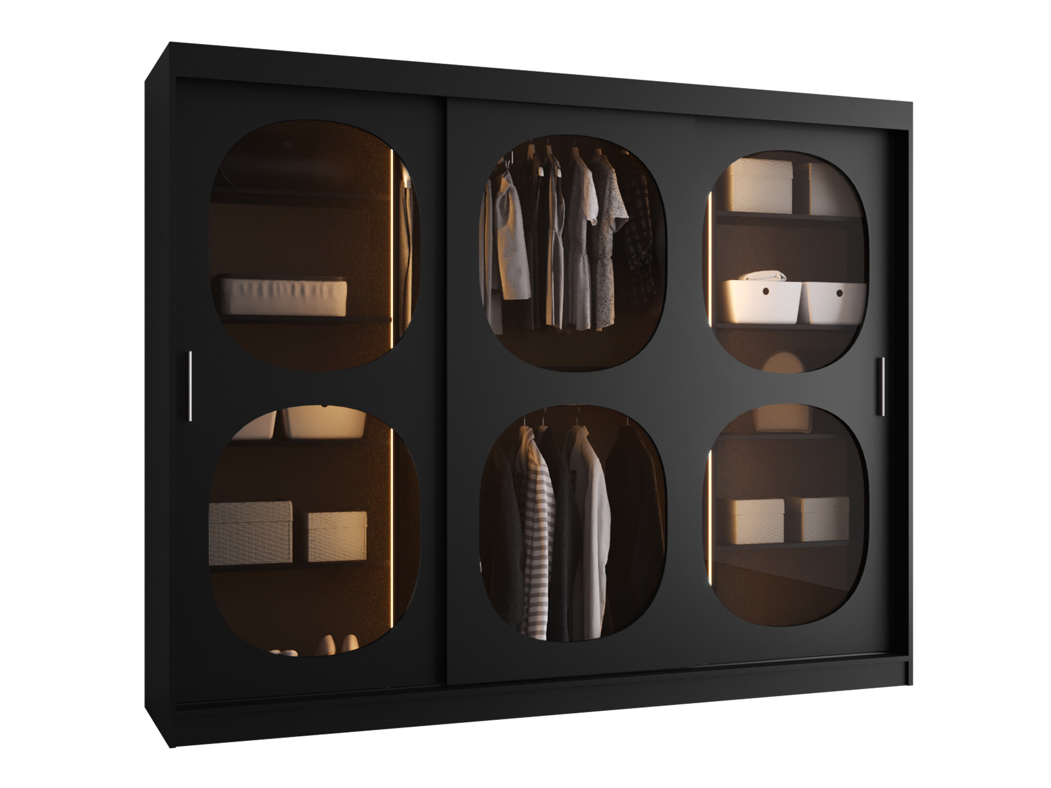 Kledingkast Hartford 533 (Zwart)