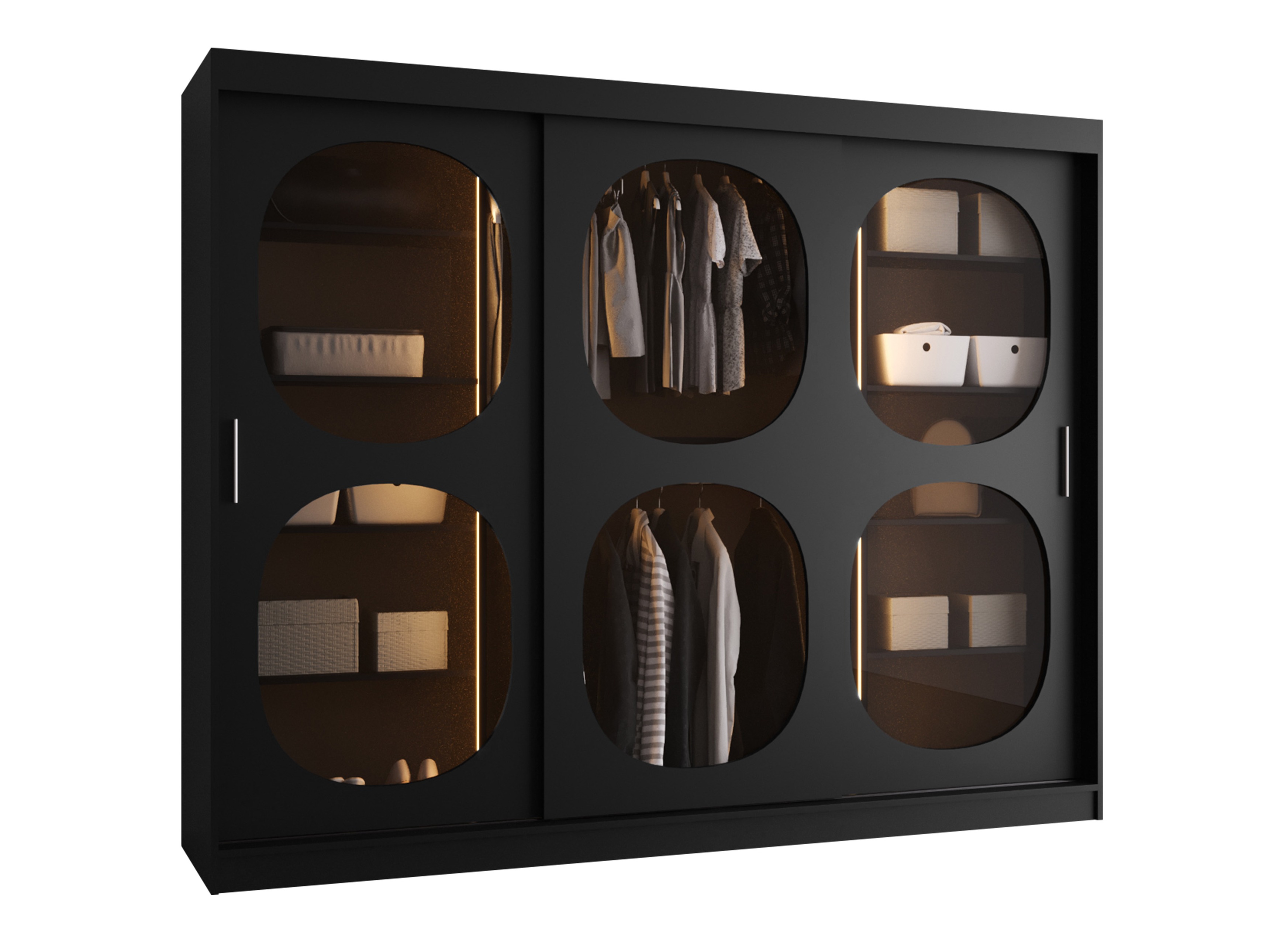 Kledingkast Hartford 533 (Zwart)