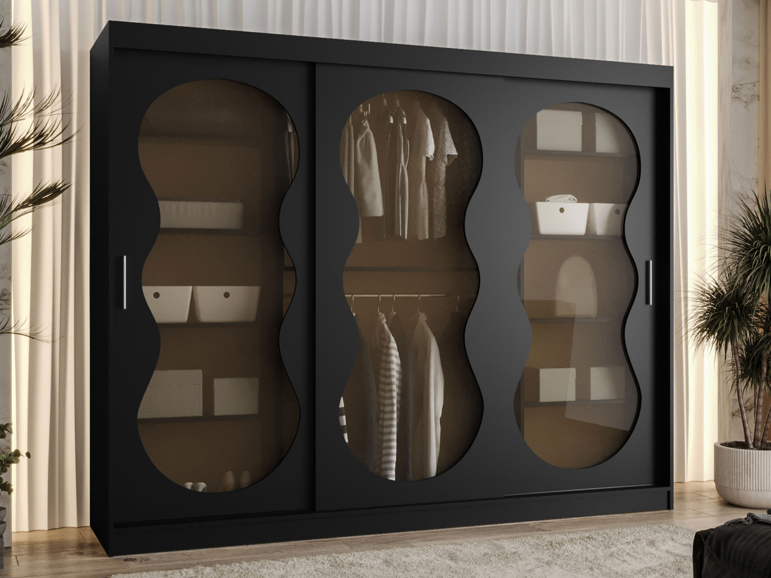 Kledingkast Hartford 534 (Zwart)