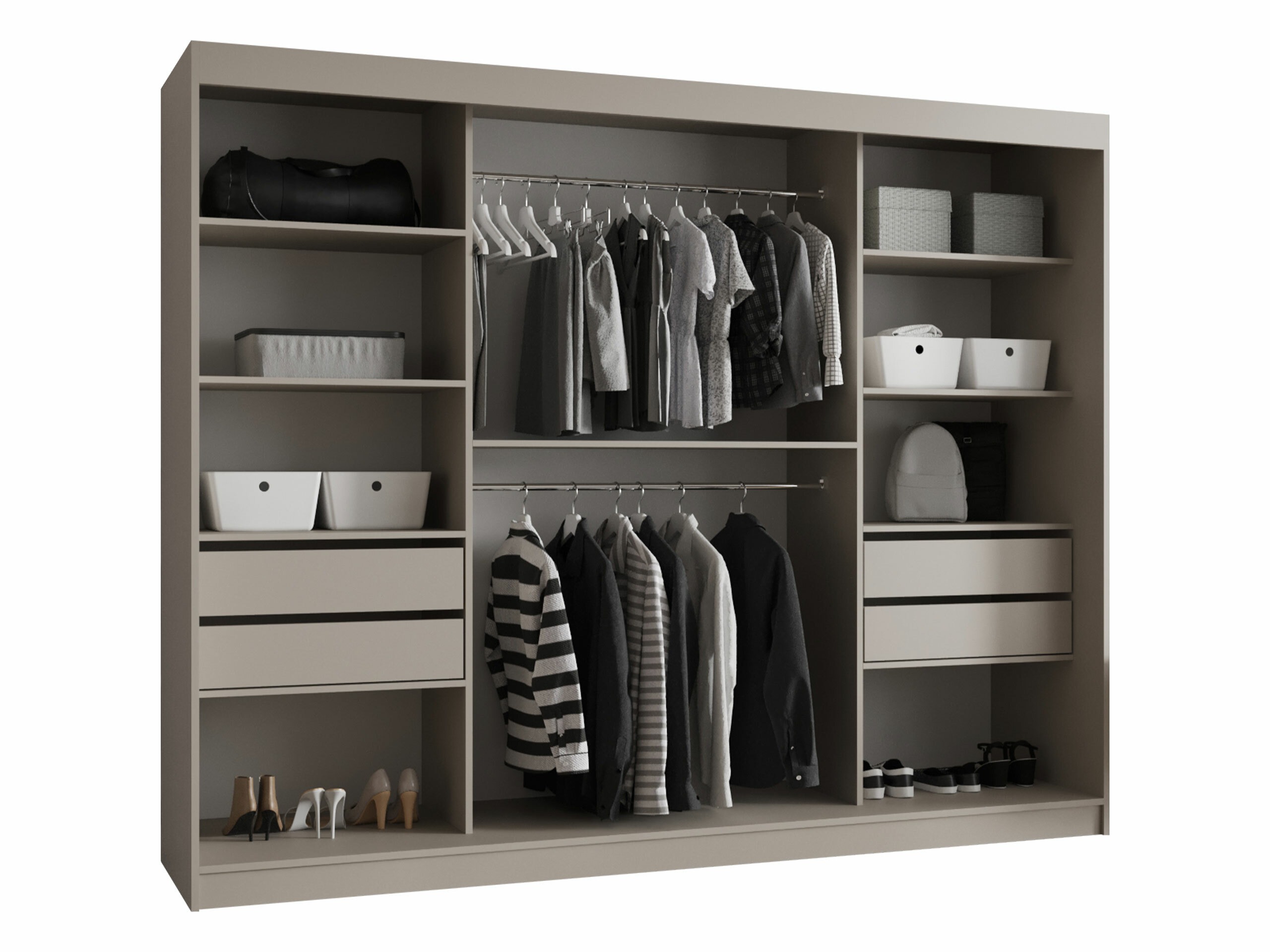 Kledingkast Hartford 534 (Zwart)