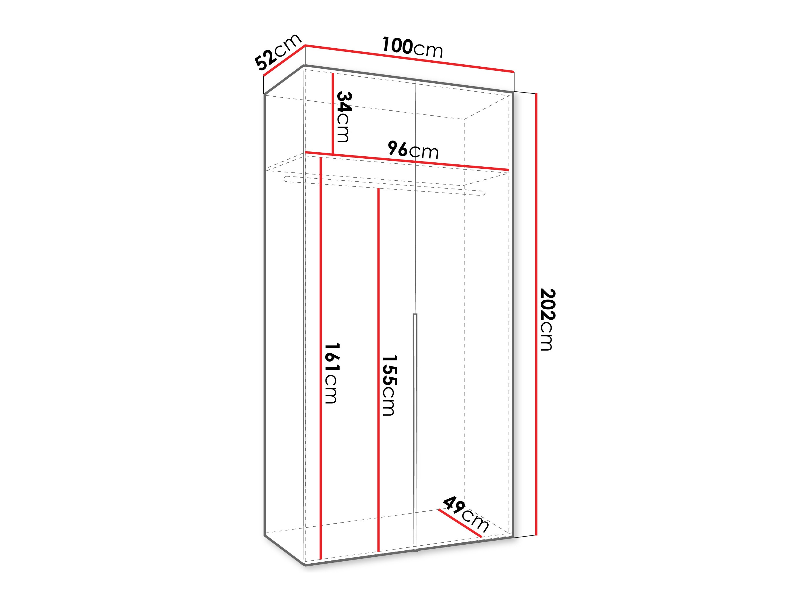 Kledingkast Hartford 535 (Artisan eiken)