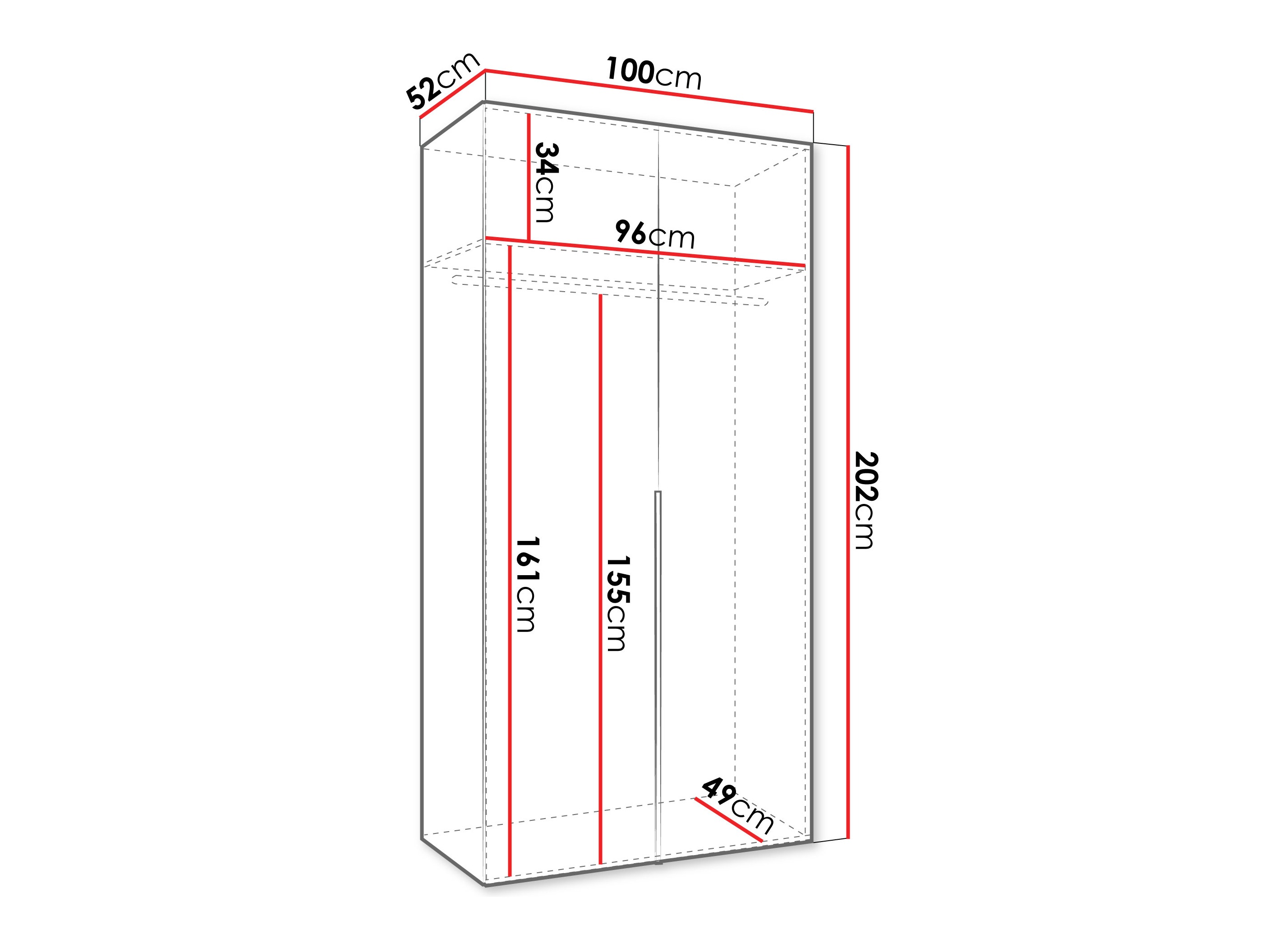 Kledingkast Hartford 535 (Artisan eiken)