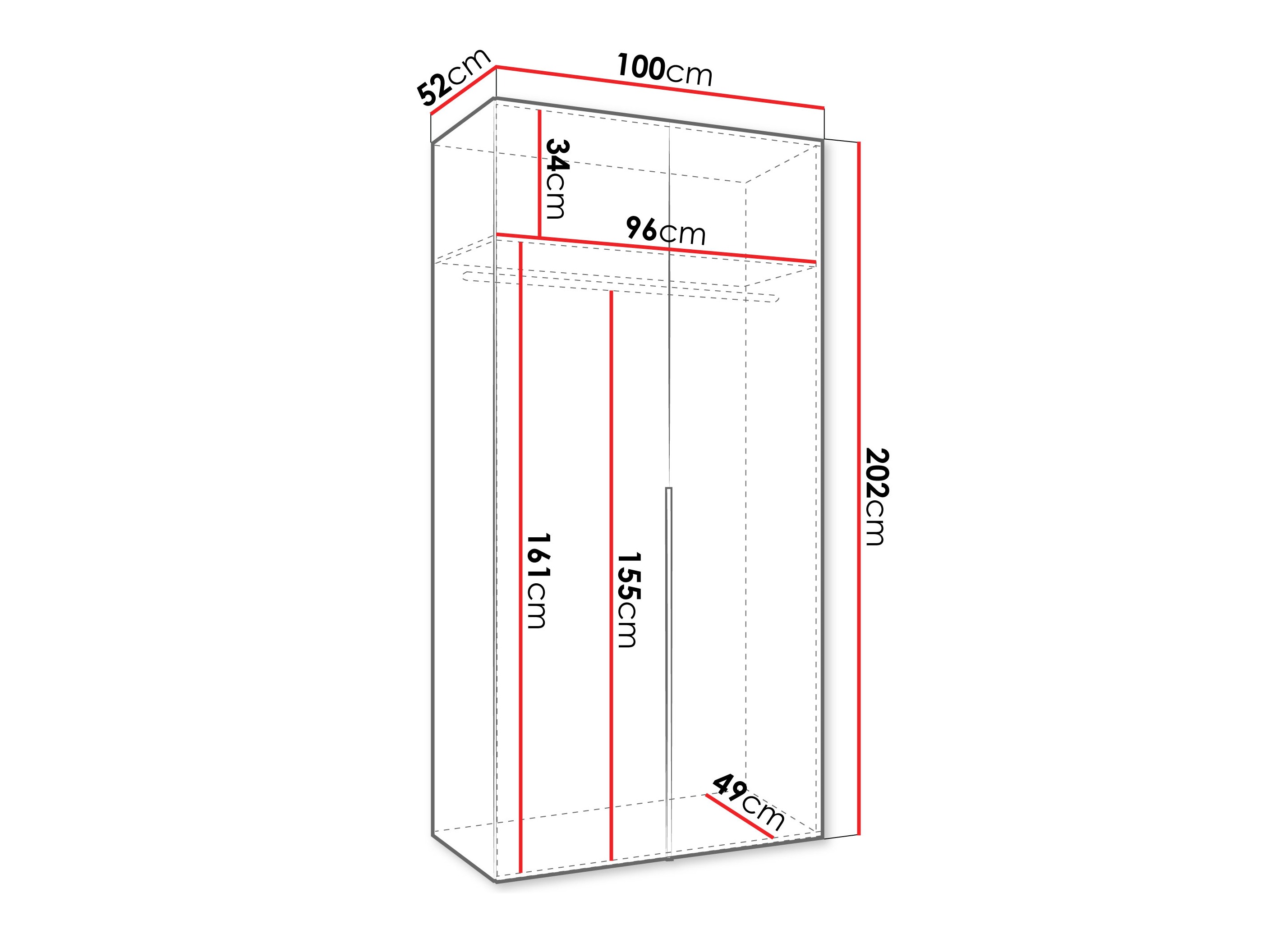 Kledingkast Hartford 535 (Artisan eiken)