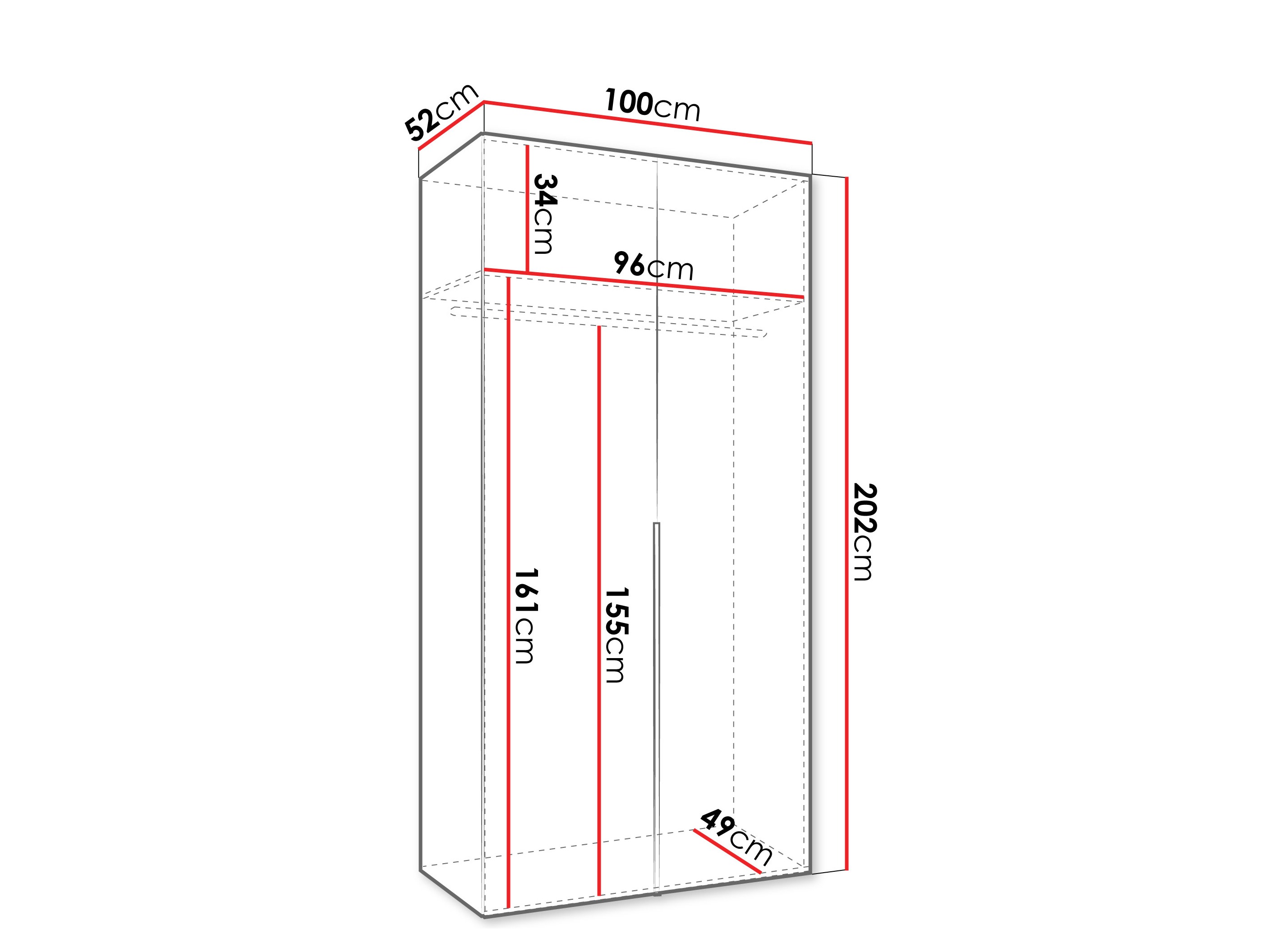 Kledingkast Hartford 535 (Kasjmier)