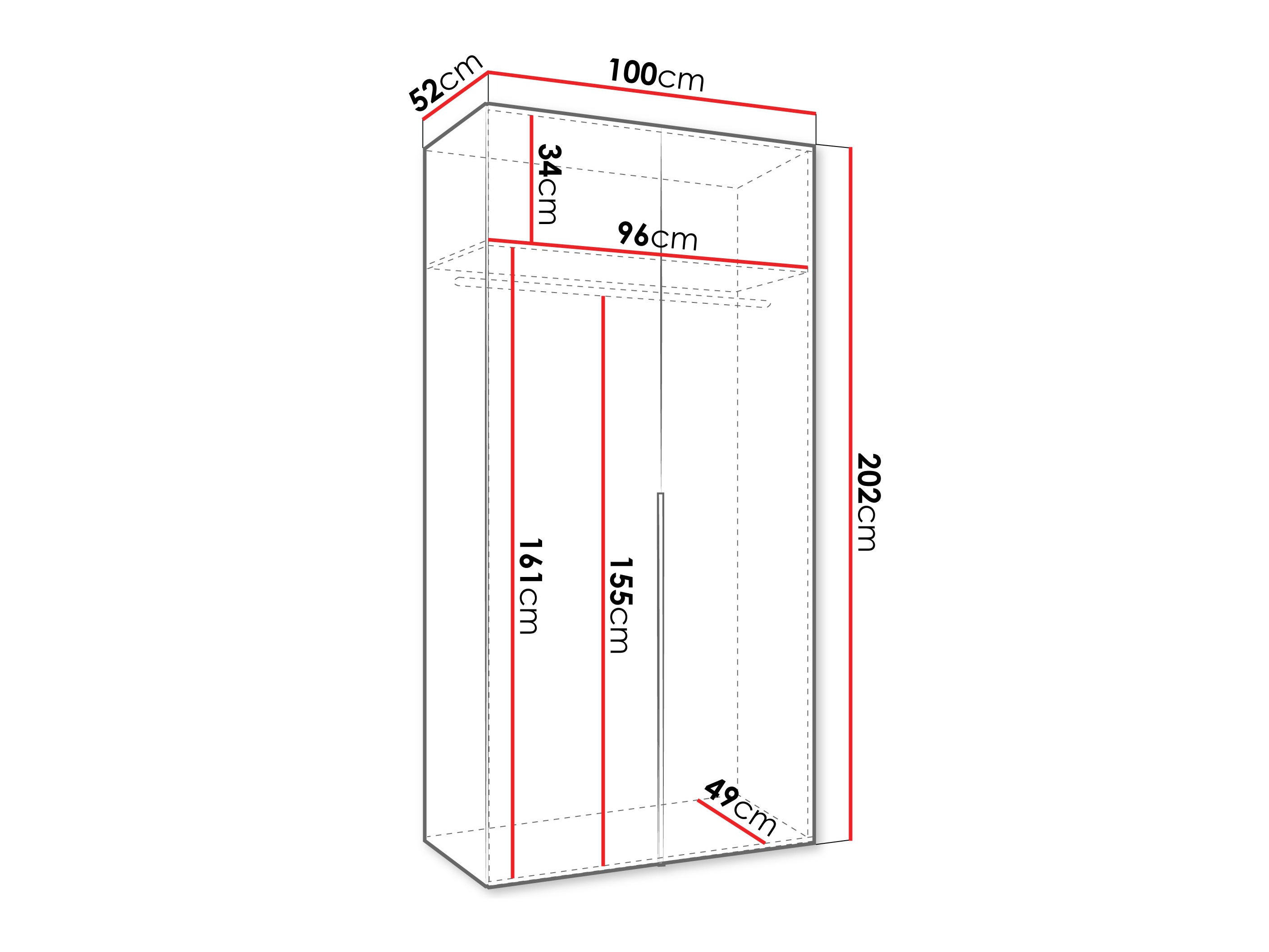 Kledingkast Hartford 535 (Kasjmier)