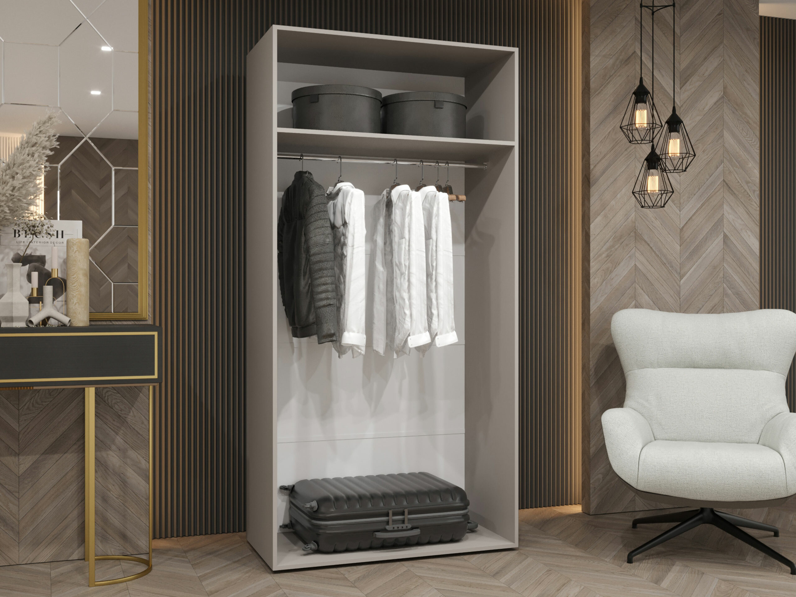 Kledingkast Hartford 535 (Zwart)