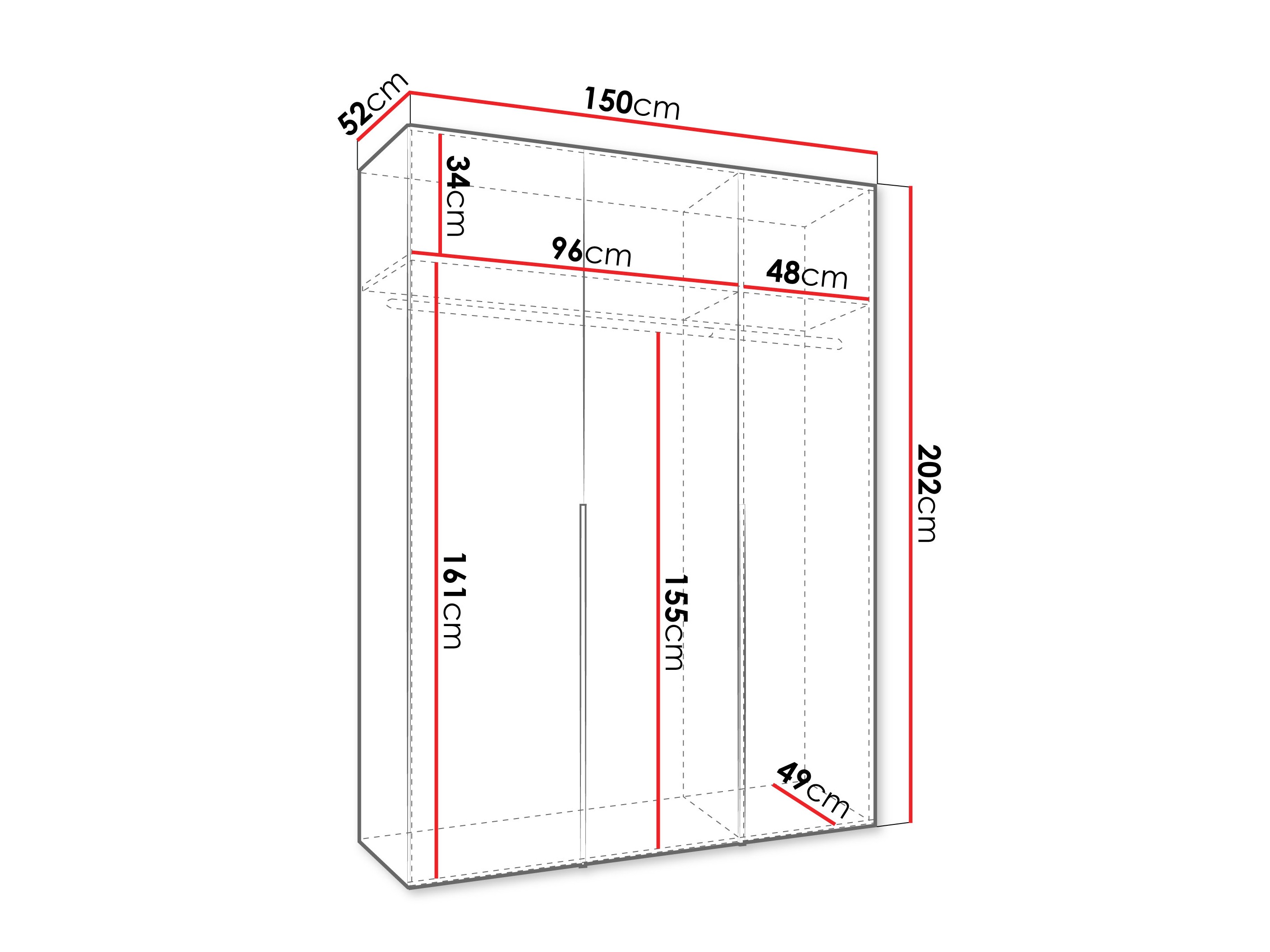 Kledingkast Hartford 536 (Artisan eiken)