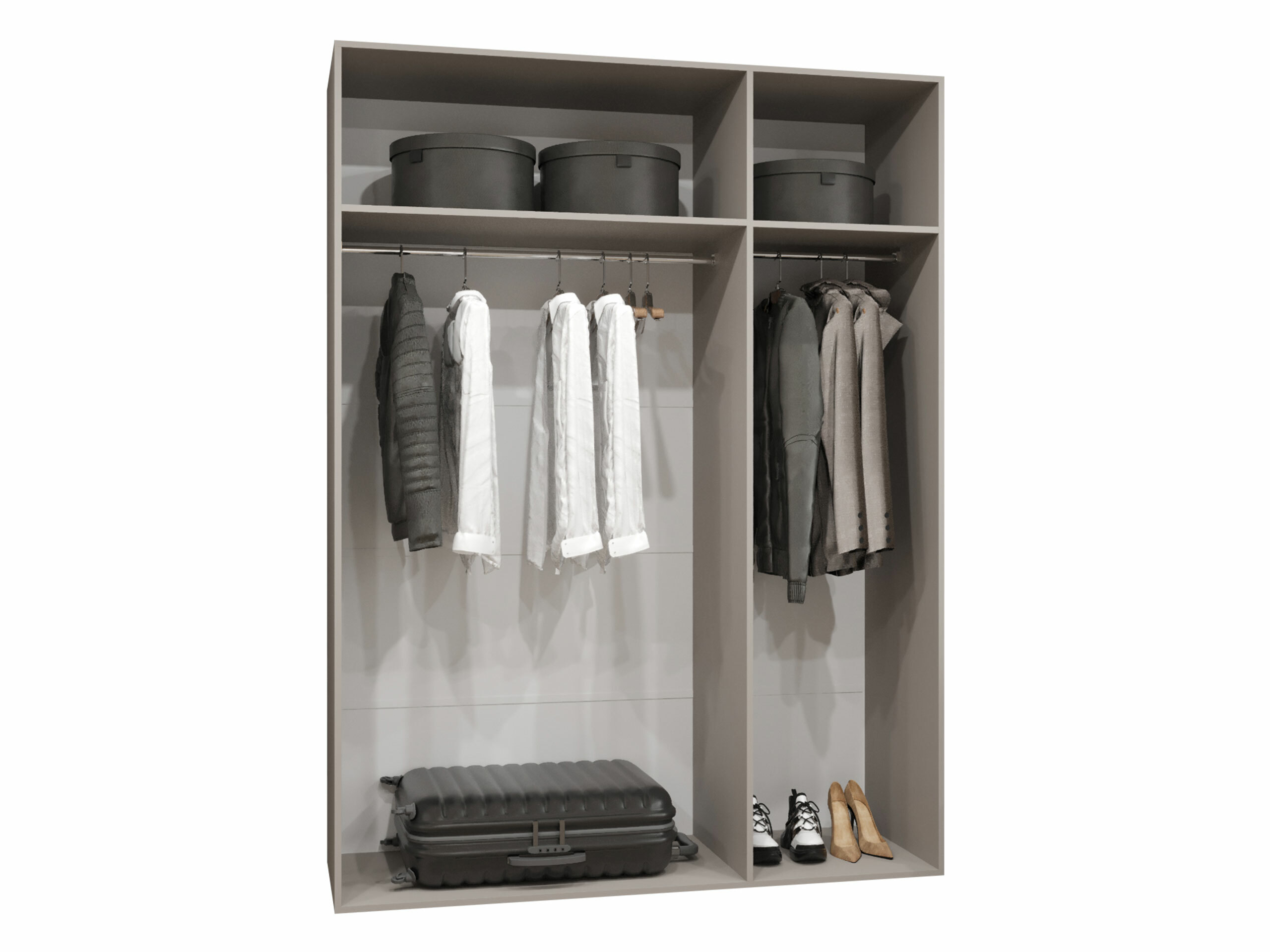 Kledingkast Hartford 536 (Zwart)