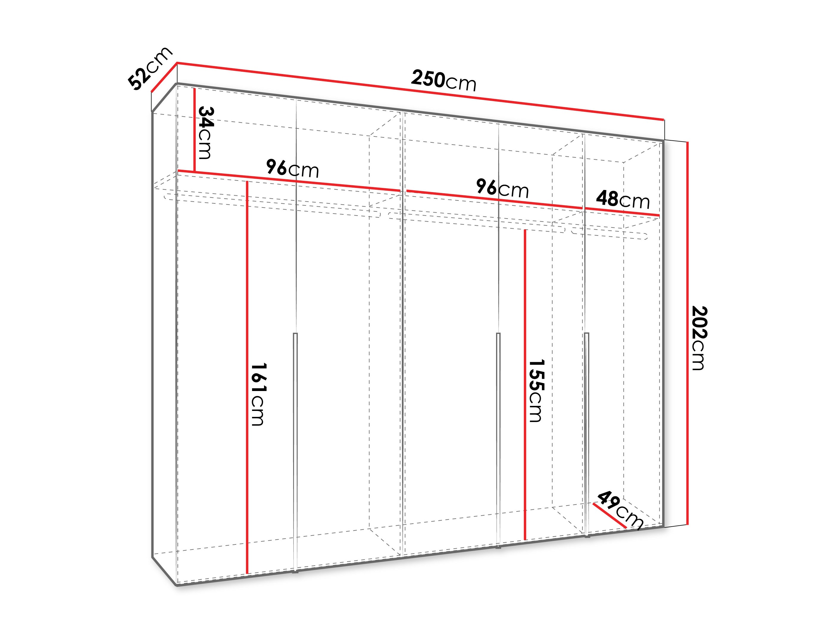 Kledingkast Hartford 538 (Artisan eiken)
