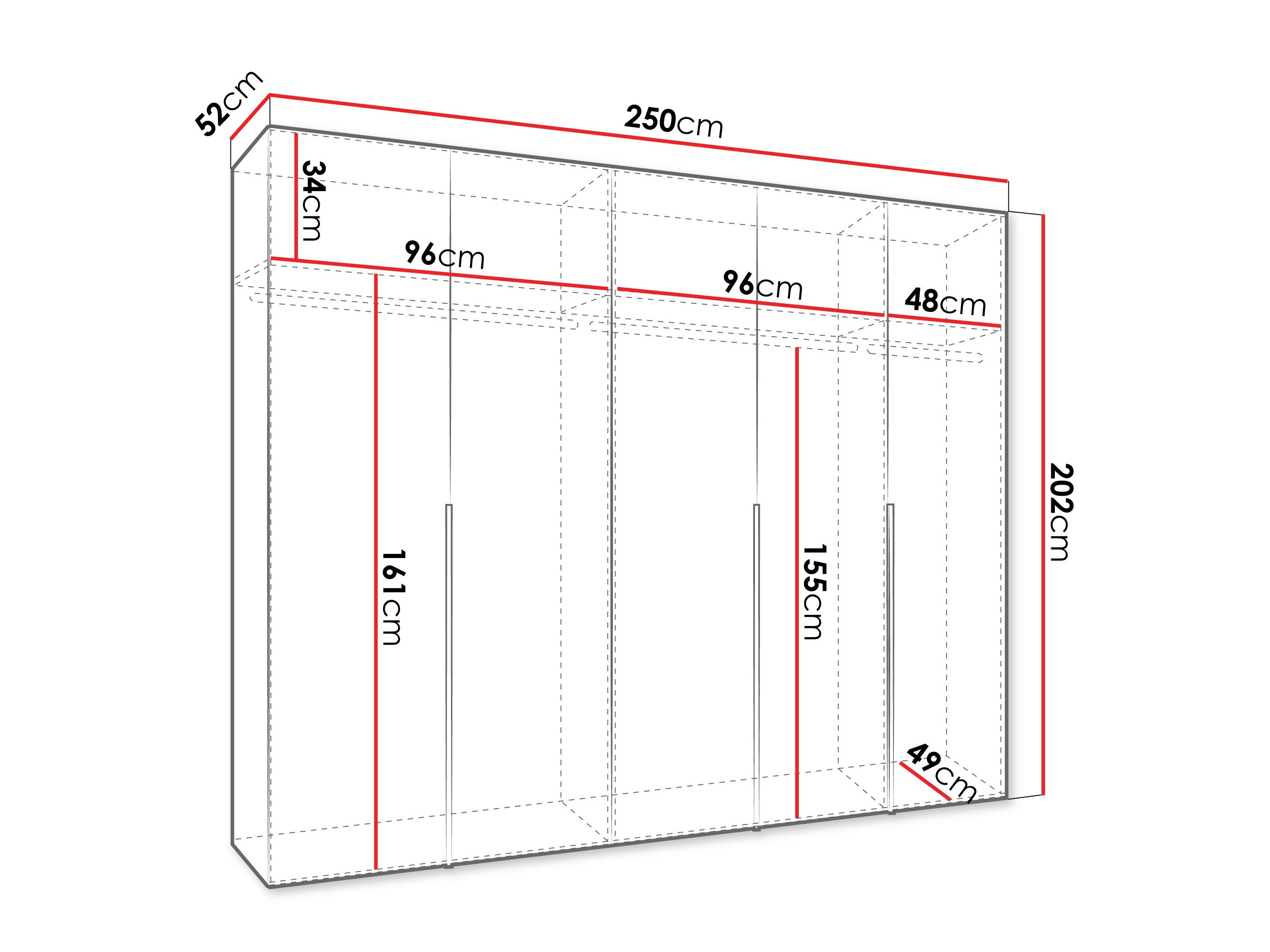 Kledingkast Hartford 538 (Artisan eiken)