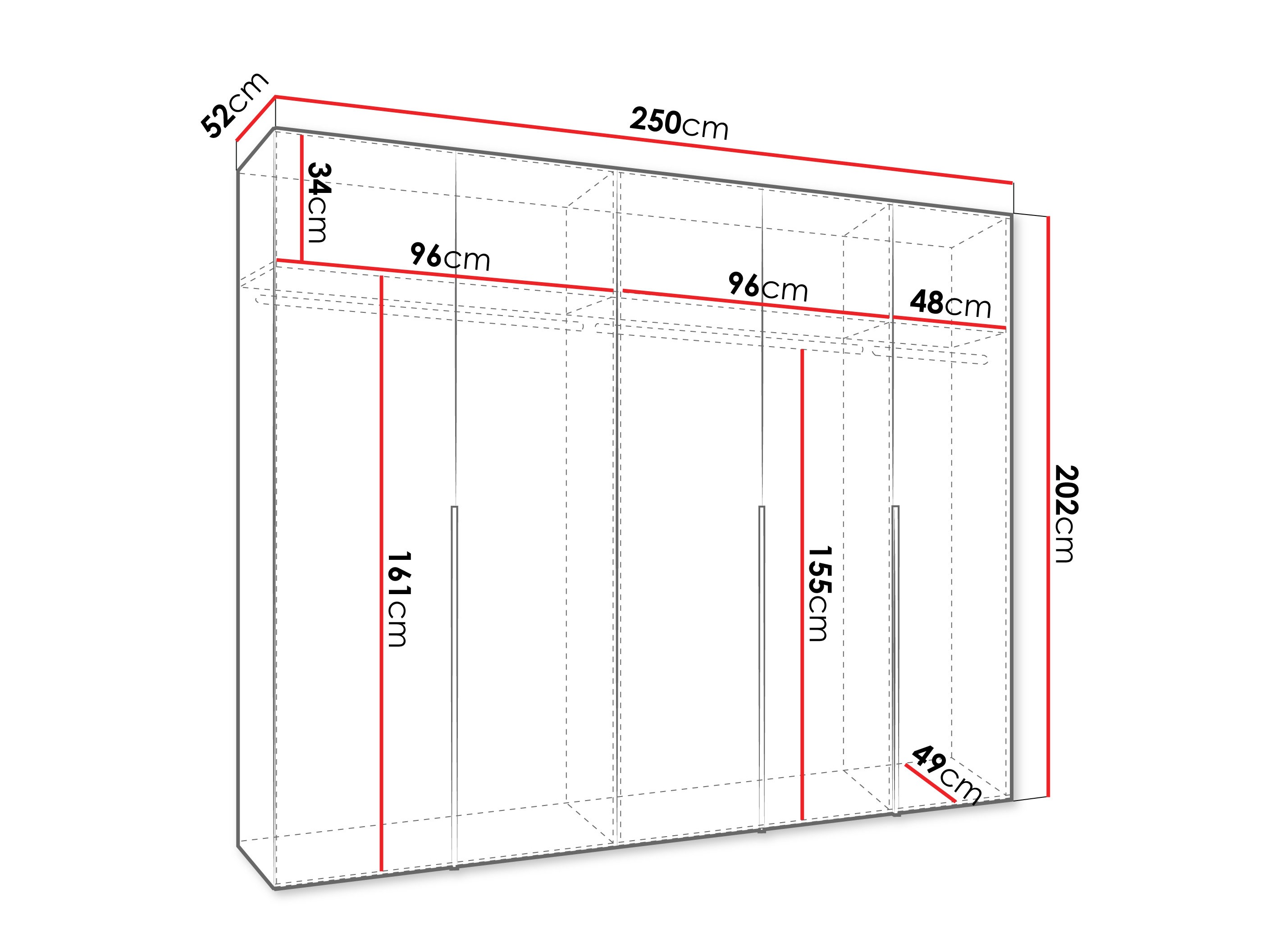 Kledingkast Hartford 538 (Kasjmier)