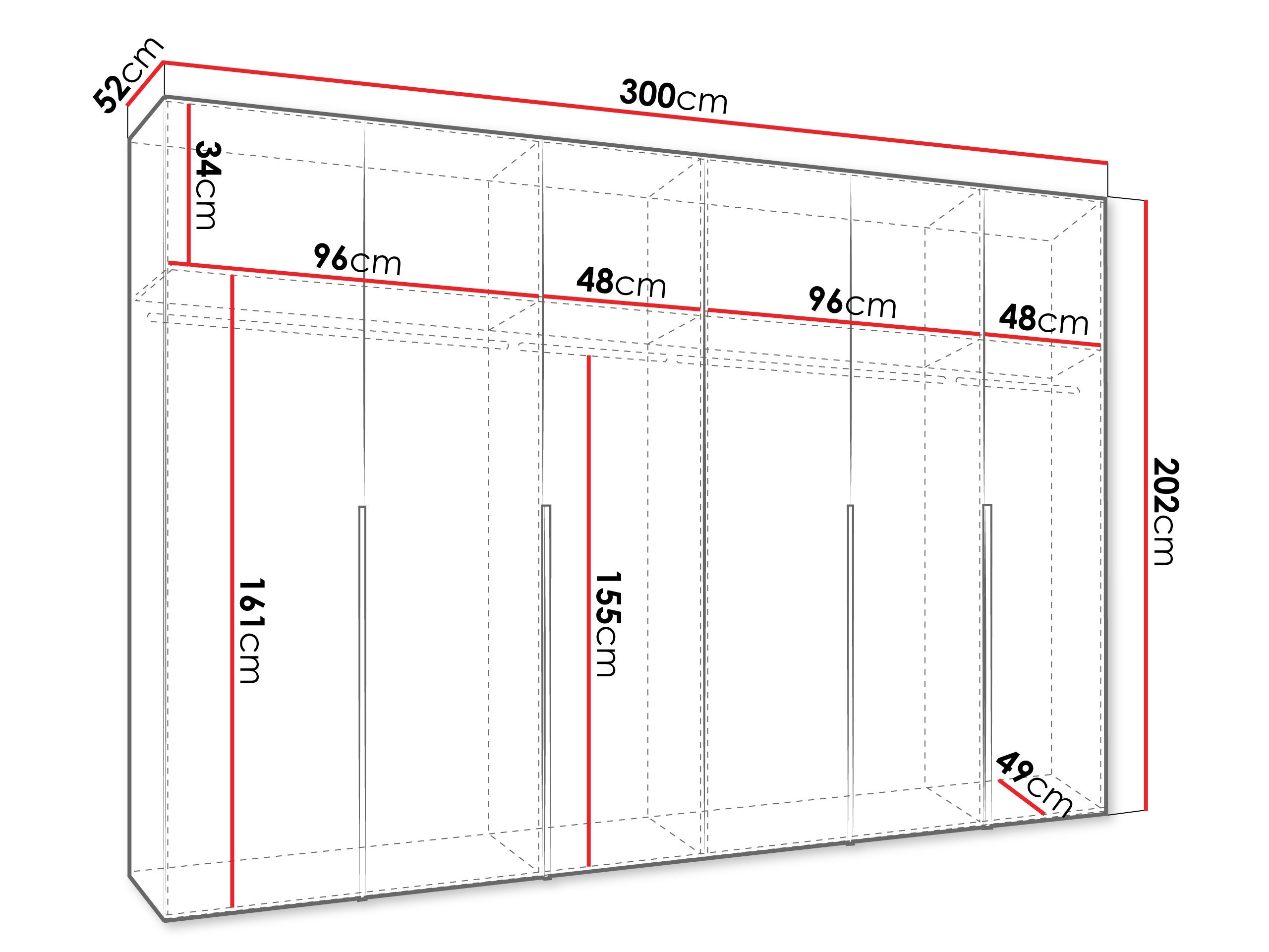 Kledingkast Hartford 539 (Artisan eiken)