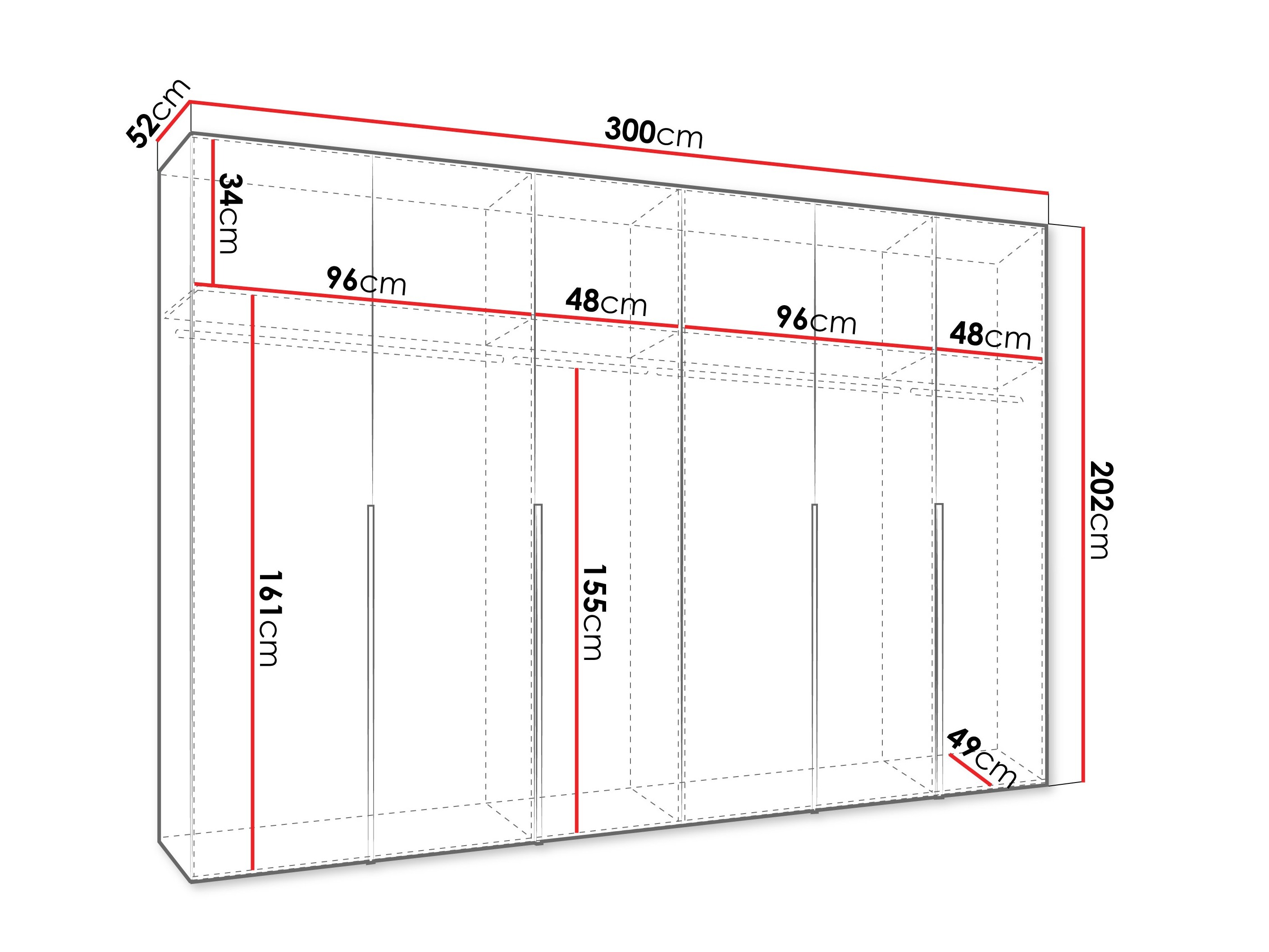 Kledingkast Hartford 539 (Kasjmier)