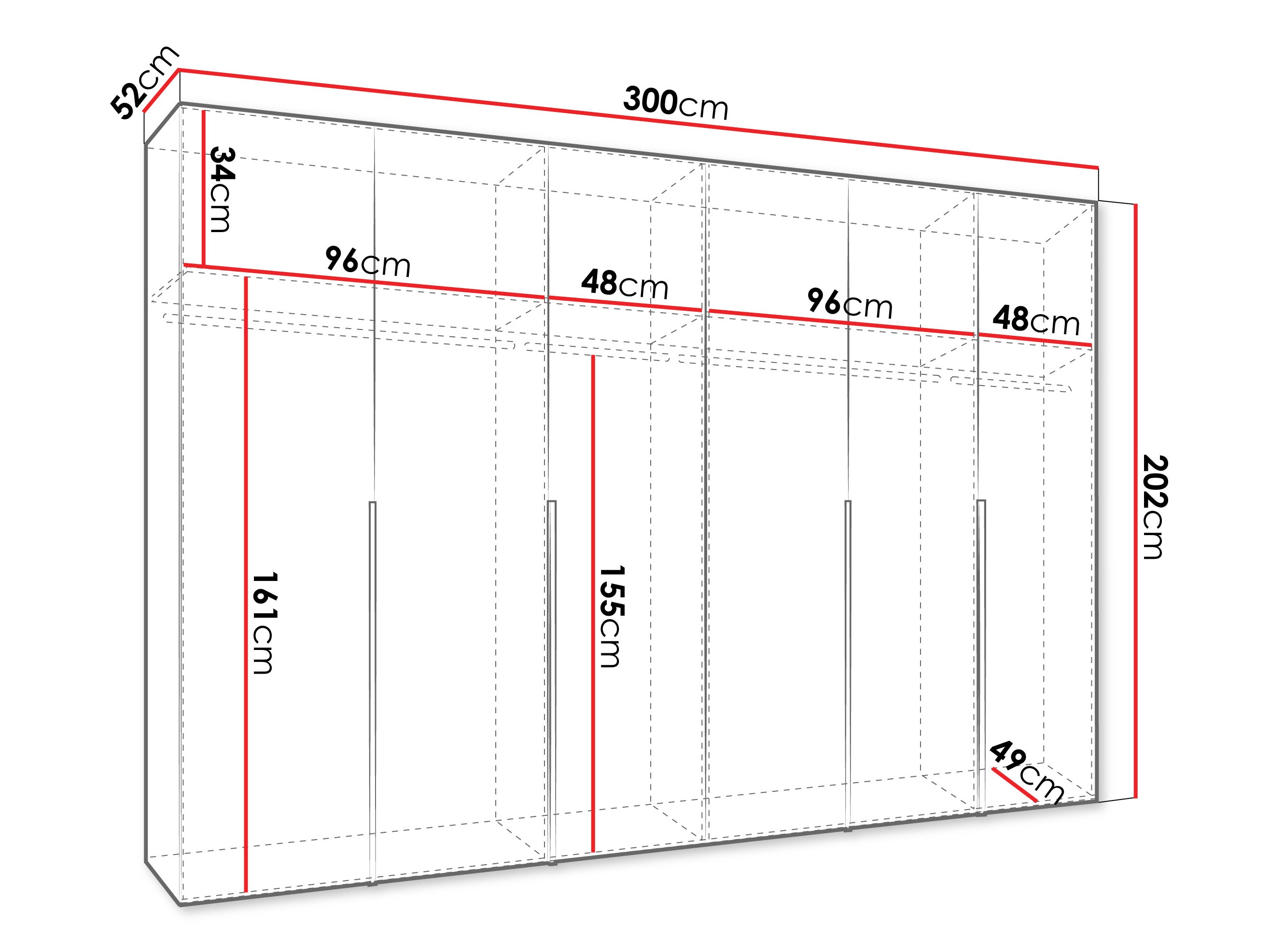 Kledingkast Hartford 539 (Kasjmier)