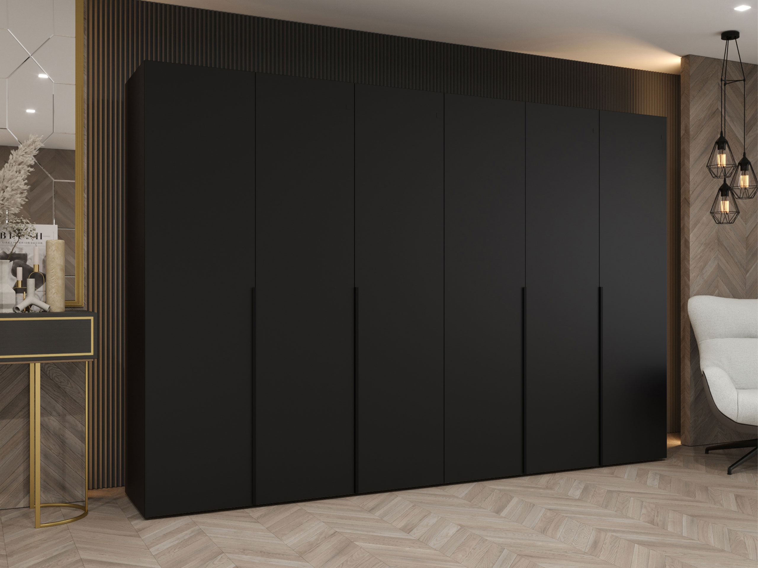 Kledingkast Hartford 539 (Zwart)