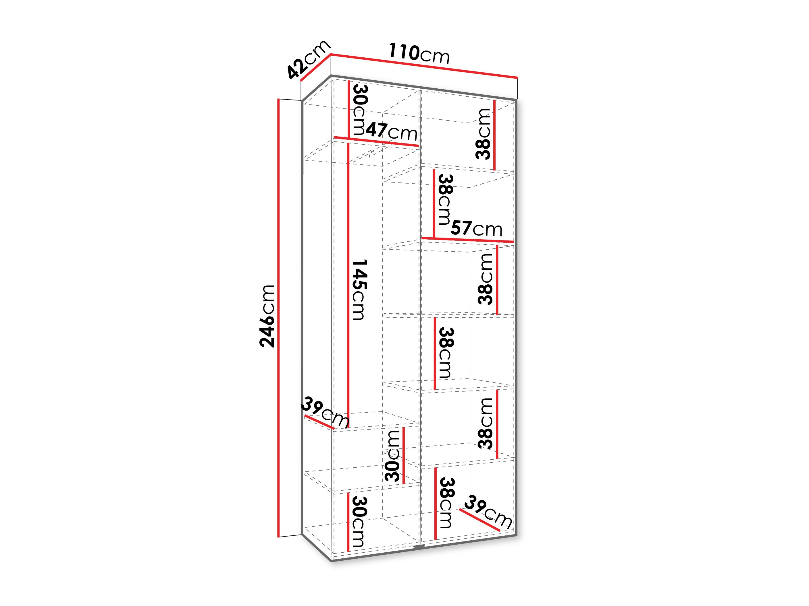 Kledingkast Hartford 540 (Kasjmier)